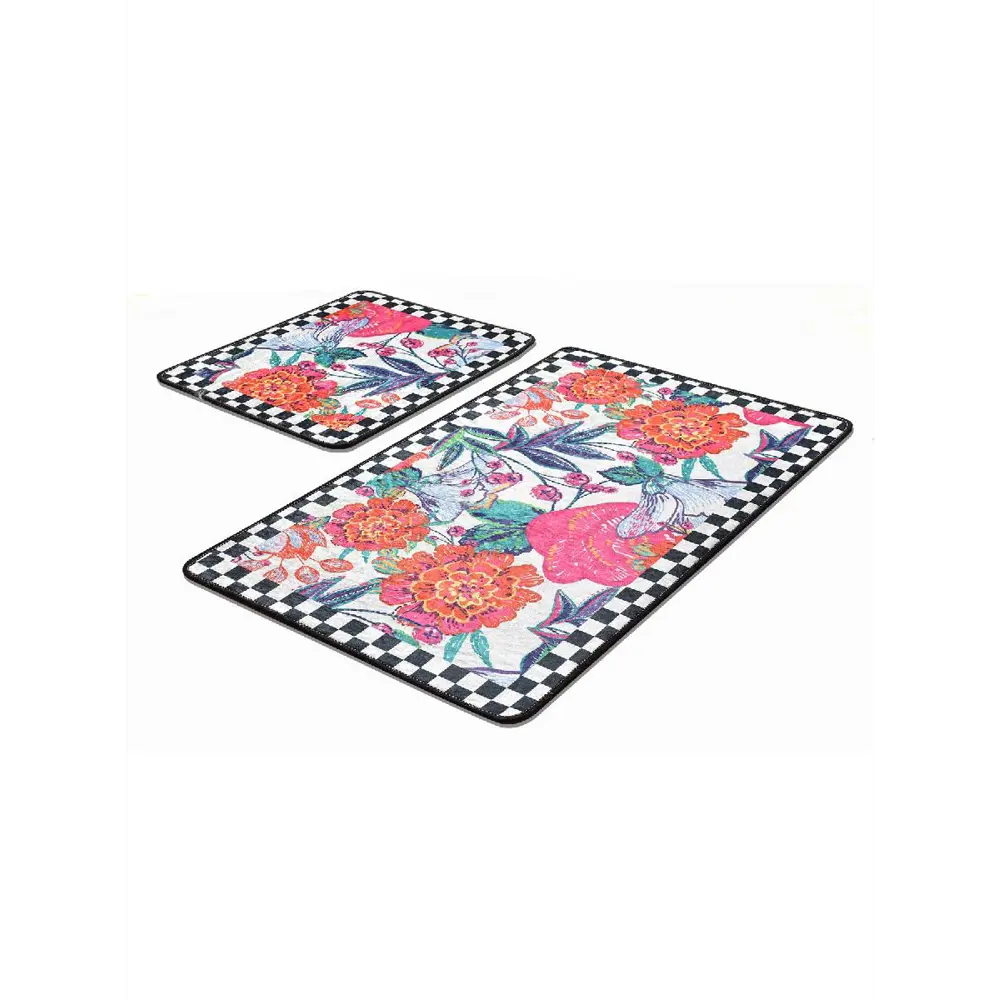 Фото Набор ковриков для ванной Chilai Home 2шт 60x100 50x60 см белый черный розовый оранжевый Фото Набор ковриков для ванной Chilai Home 2шт 60x100 50x60 см белый черный розовый оранжевый