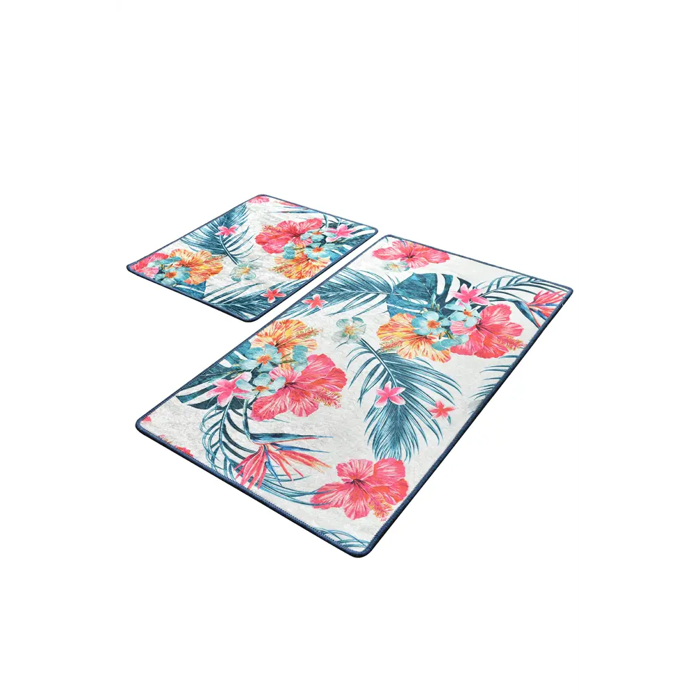 Фото Набор ковриков для ванной Chilai Home 2шт 60x100 50x60 см белый голубой розовый оранжевый