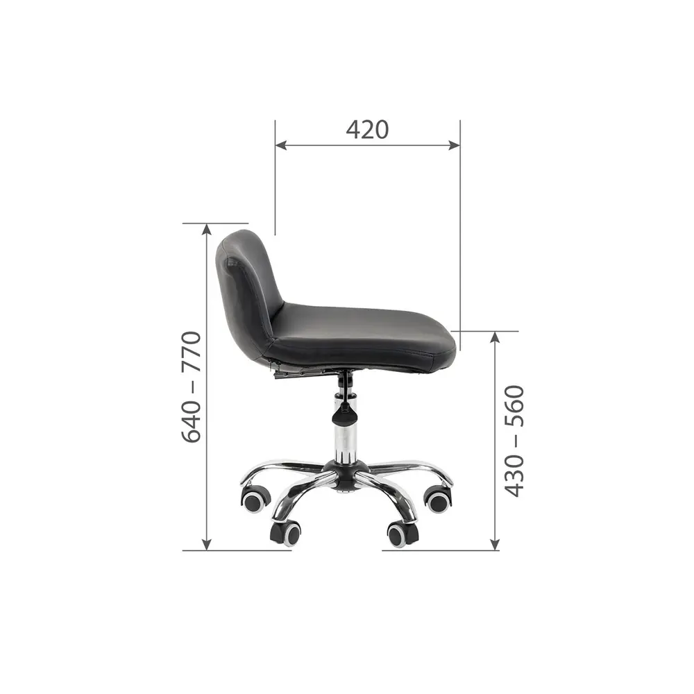 Фото 4 Офисное компьютерное кресло Chairman 015 экокожа черный Фото 4 Офисное компьютерное кресло Chairman 015 экокожа черный