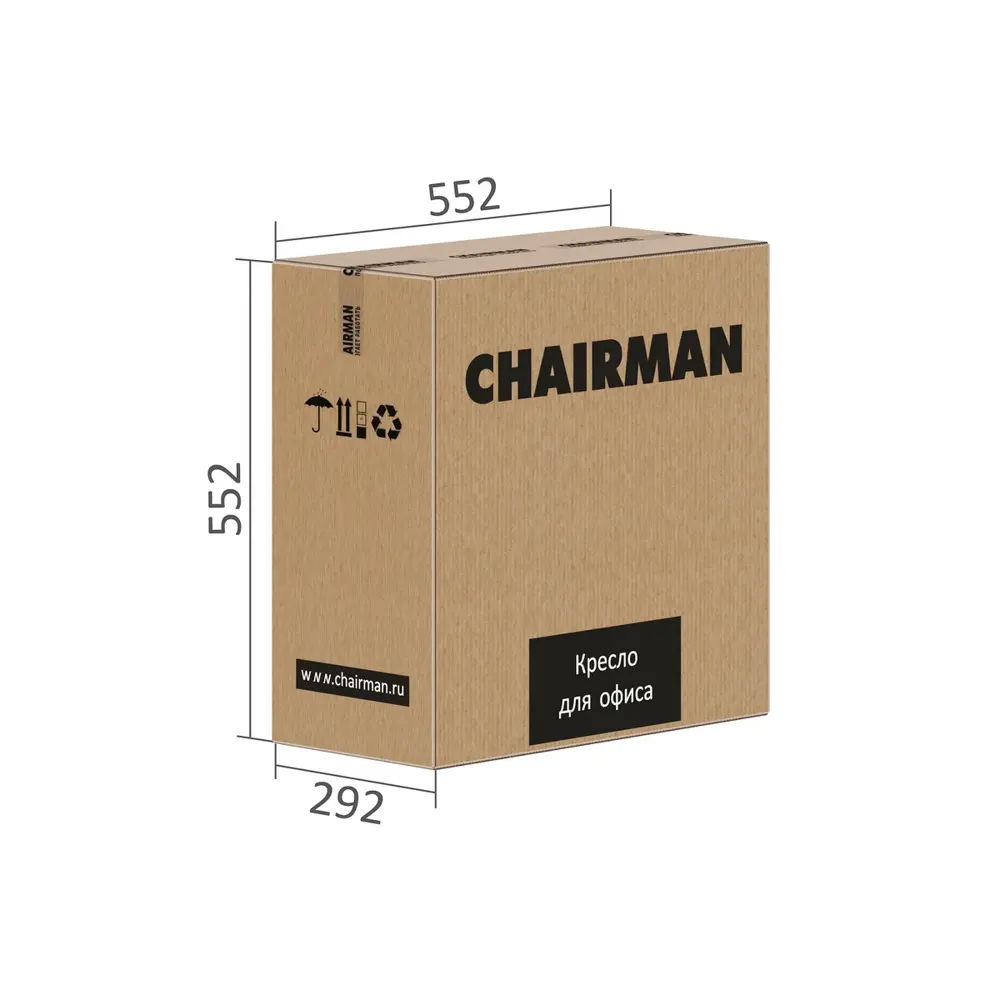 Фото 6 Офисное компьютерное кресло Chairman 015 экокожа черный Фото 6 Офисное компьютерное кресло Chairman 015 экокожа черный