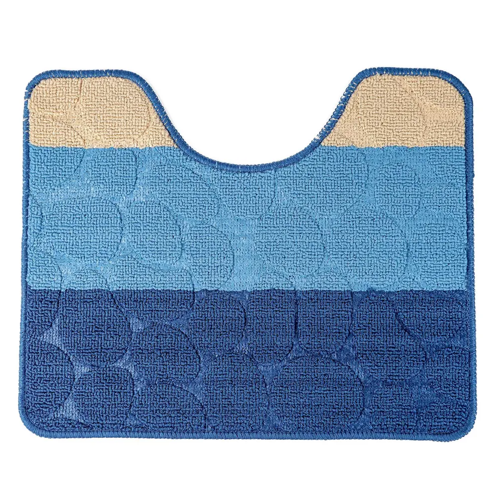 Фото 5 Набор ковриков для ванной комнаты Доляна 3904476 76х48 цвет синий Фото 5 Набор ковриков для ванной комнаты Доляна 3904476 76х48 цвет синий