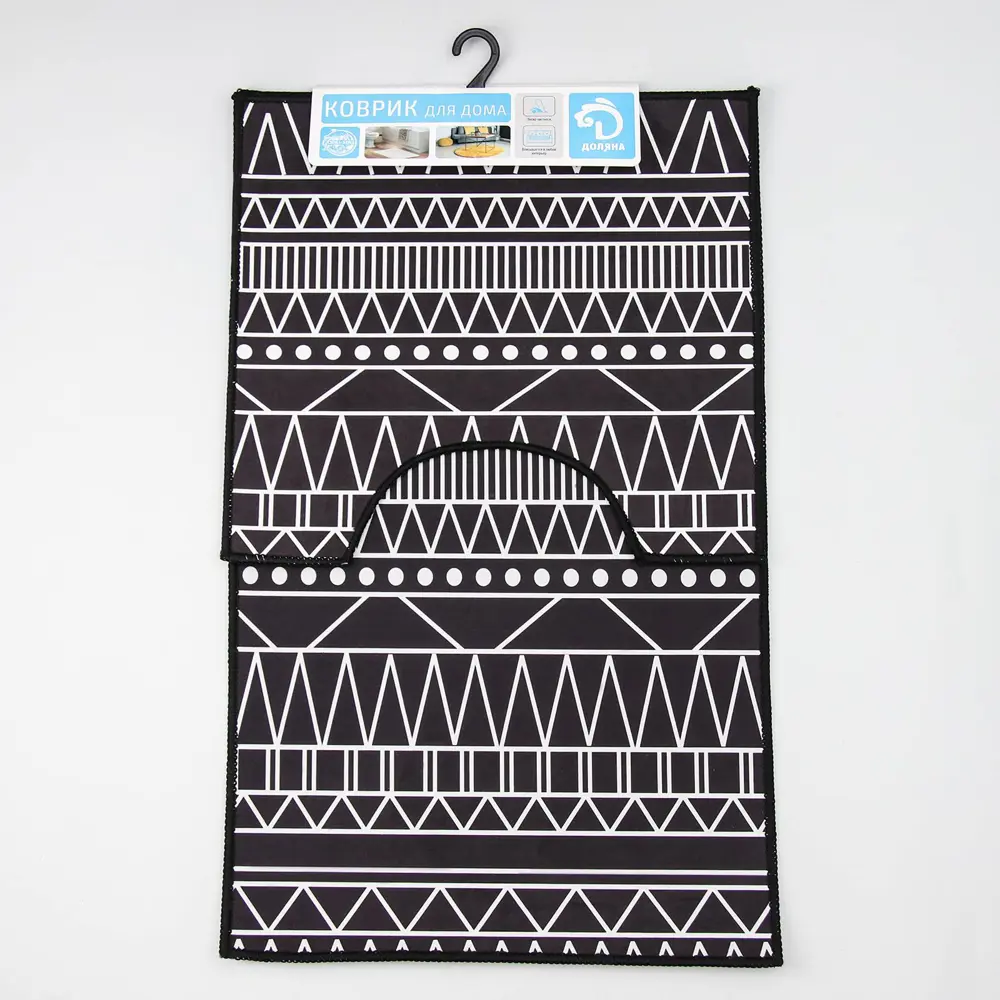 Фото 4 Набор ковриков для ванной комнаты Доляна 5411404 80х50 цвет белый Фото 4 Набор ковриков для ванной комнаты Доляна 5411404 80х50 цвет белый
