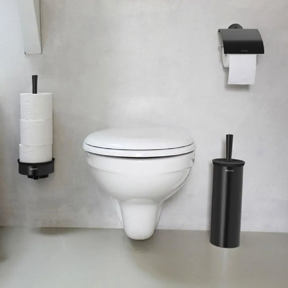 Фото 5 Держатель для туалетной бумаги Brabantia 108600 цвет черный Фото 5 Держатель для туалетной бумаги Brabantia 108600 цвет черный