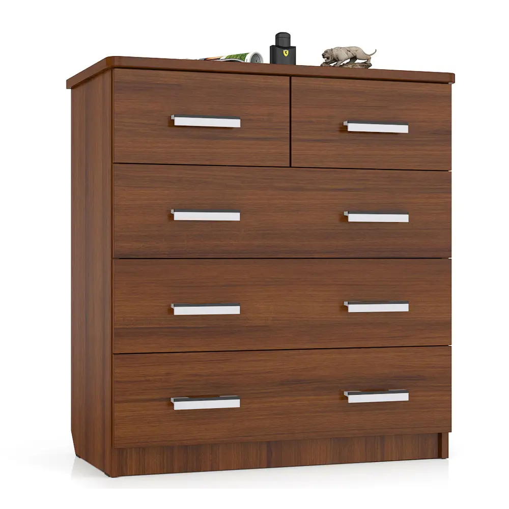 Фото 3 Комод Мебельный двор 5 ящиков 82x43x89 см ЛДСП цвет коричневый Фото 3 Комод Мебельный двор 5 ящиков 82x43x89 см ЛДСП цвет коричневый