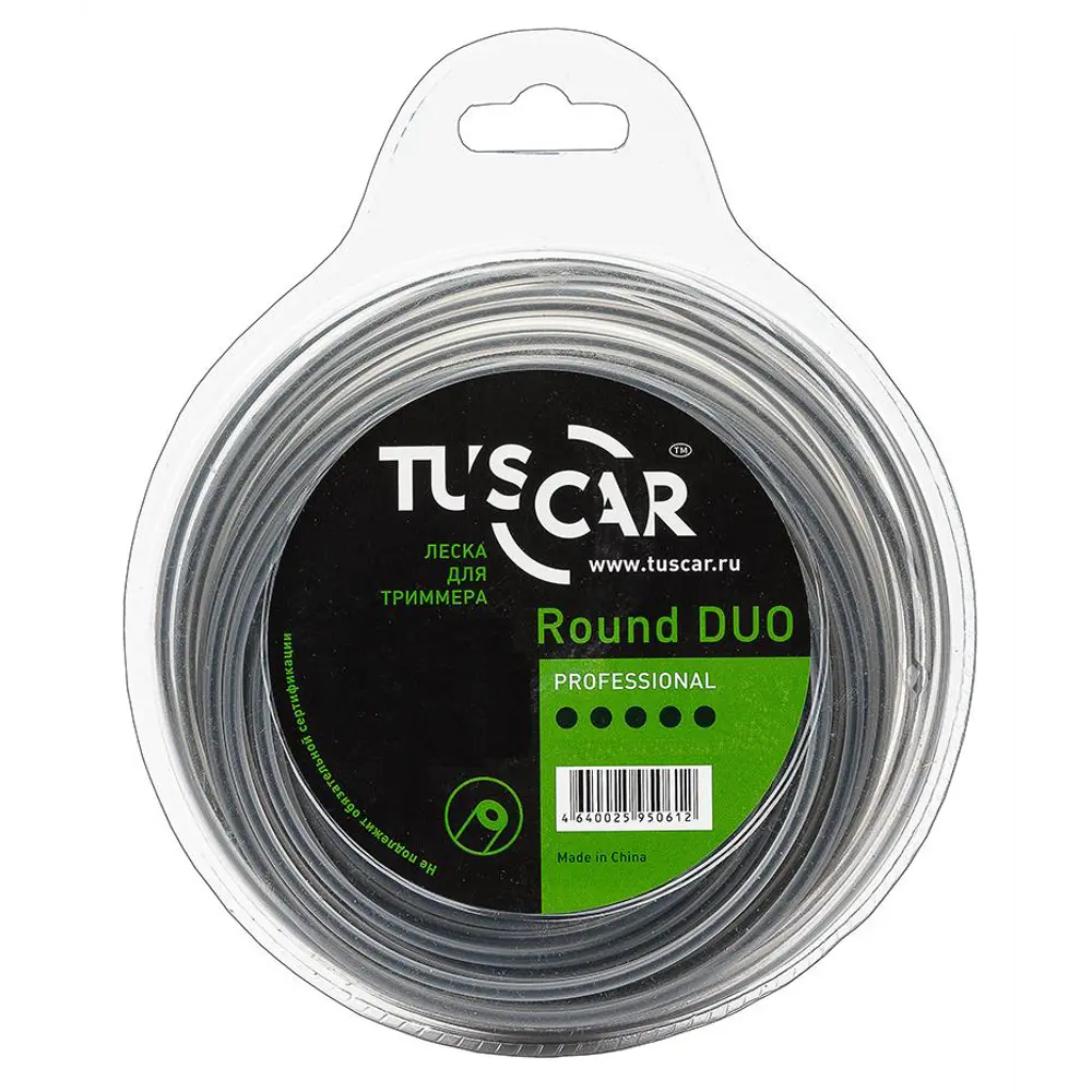 Фото Леска для триммера Tuscar Round DUO Professional 3.0мм 10м 10112530-10-1 Фото Леска для триммера Tuscar Round DUO Professional 3.0мм 10м 10112530-10-1