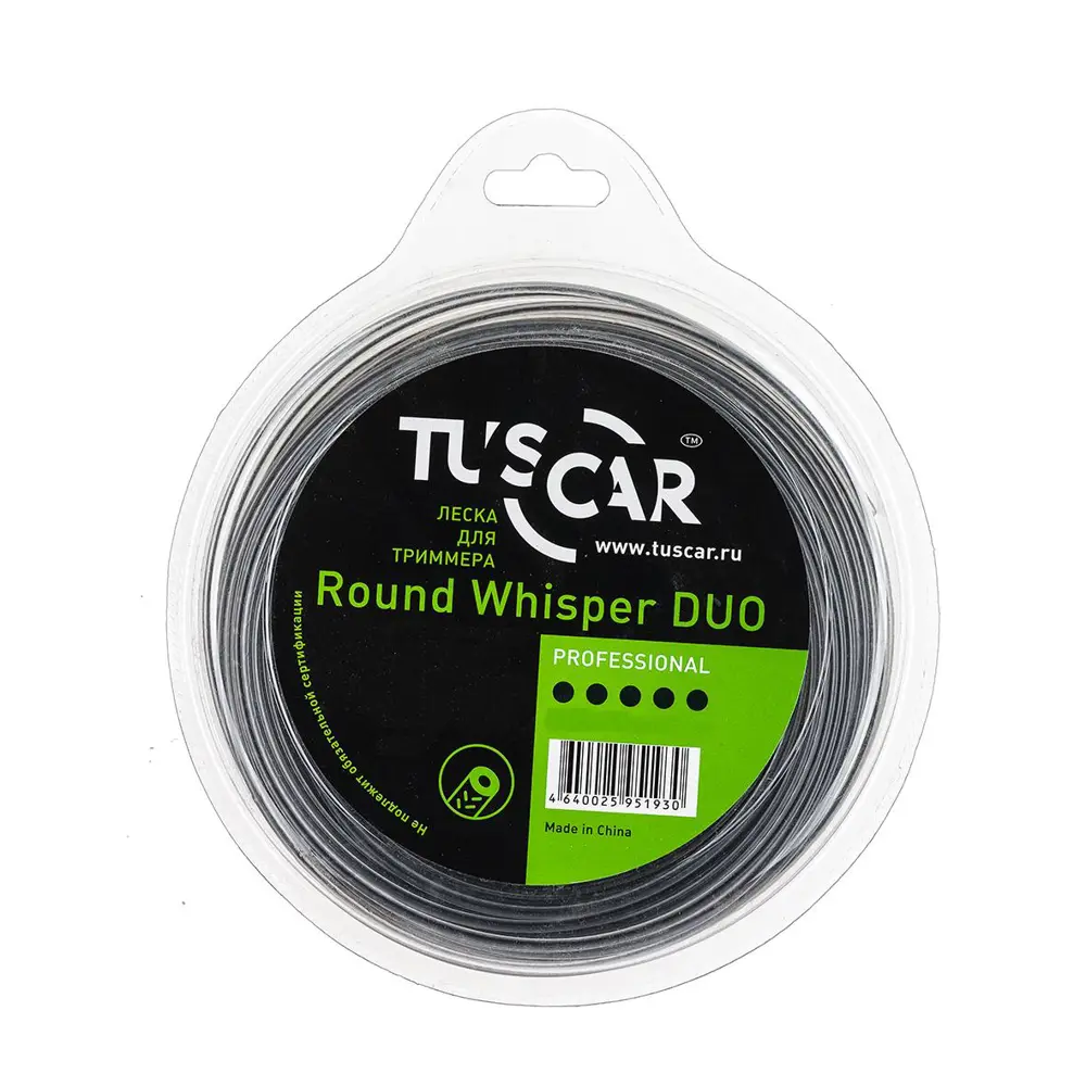 Фото Леска для триммера Tuscar Round Whisper DUO Professional 2.4мм 12м 10172524-12-1 Фото Леска для триммера Tuscar Round Whisper DUO Professional 2.4мм 12м 10172524-12-1