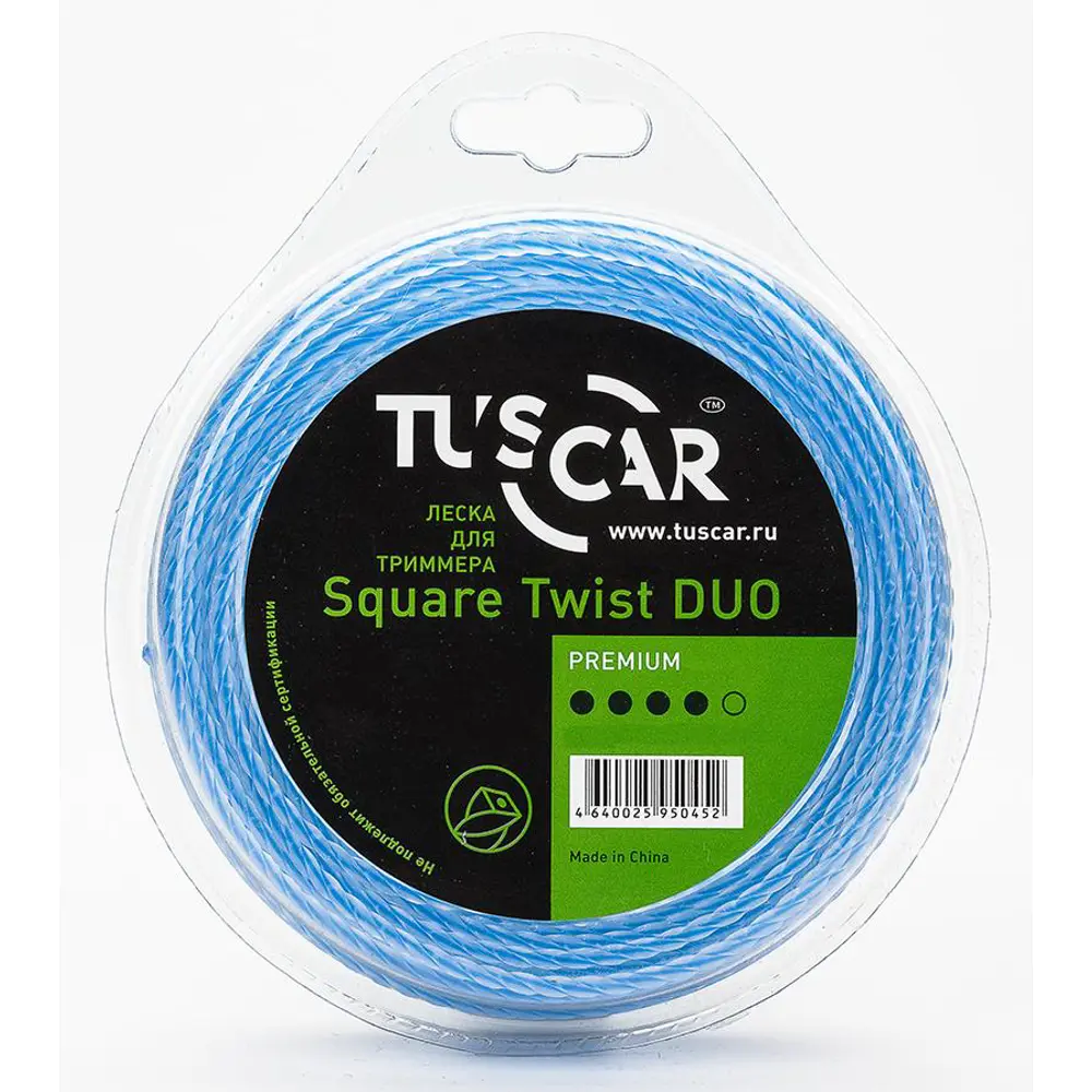 Фото Леска для триммера Tuscar Square Twist DUO Premium 3.0мм 75м 10142430-75-1 Фото Леска для триммера Tuscar Square Twist DUO Premium 3.0мм 75м 10142430-75-1