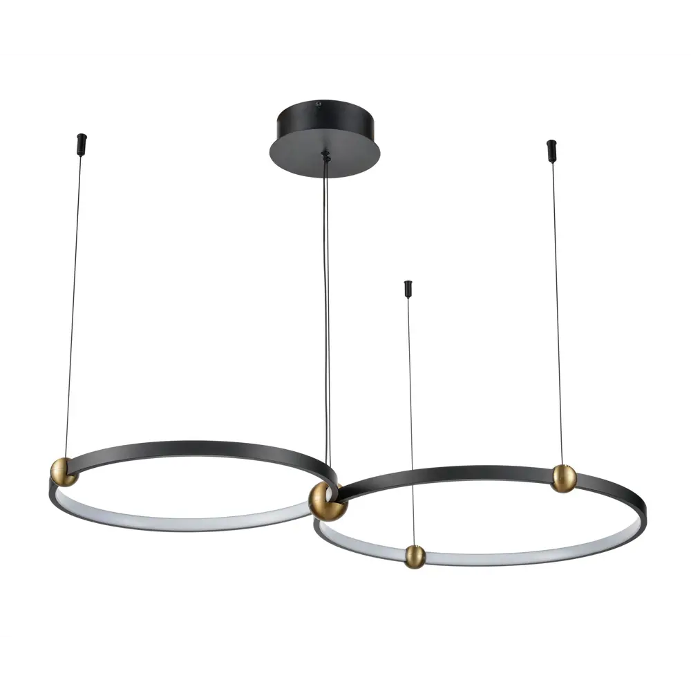 Фото 2 Люстра подвесная светодиодная VELE LUCE VL7252P22 20 м² теплый белый свет цвет черный Фото 2 Люстра подвесная светодиодная VELE LUCE VL7252P22 20 м² теплый белый свет цвет черный