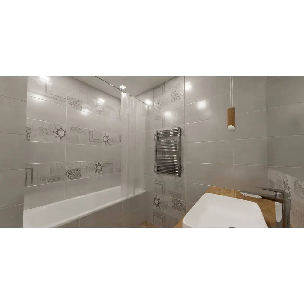Фото 4 Декор настенный Belani Sheer Dec1 30x60 см матовый цвет светло-серый Фото 4 Декор настенный Belani Sheer Dec1 30x60 см матовый цвет светло-серый