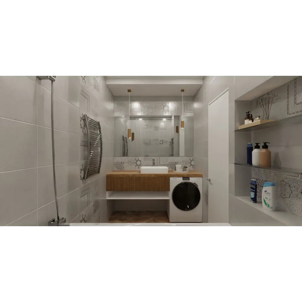 Фото 3 Декор настенный Belani Sheer Dec1 30x60 см матовый цвет светло-серый Фото 3 Декор настенный Belani Sheer Dec1 30x60 см матовый цвет светло-серый