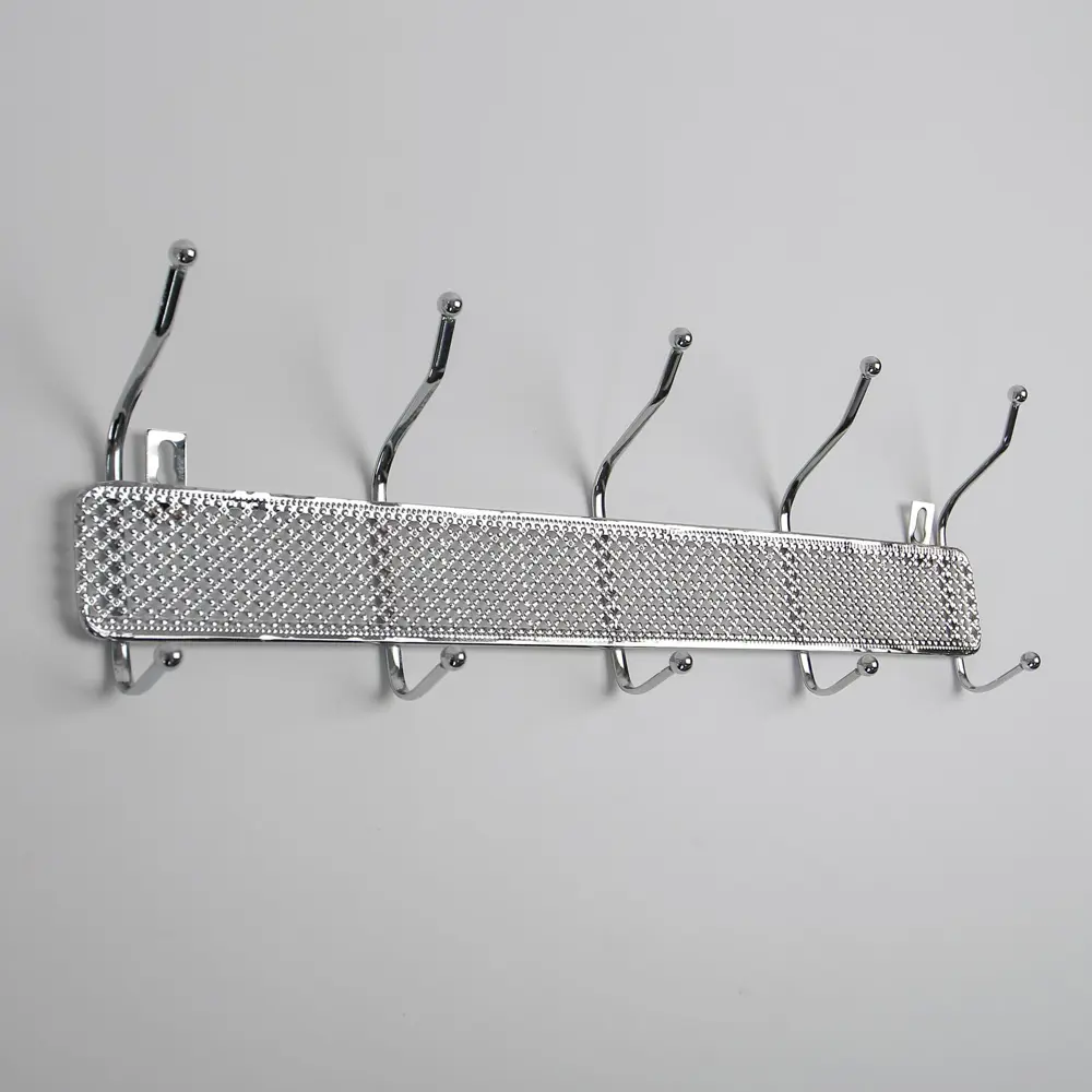 Фото Вешалка для верхней одежды Доляна 13.5x6x43 см, 5 крючков Фото Вешалка для верхней одежды Доляна 13.5x6x43 см, 5 крючков