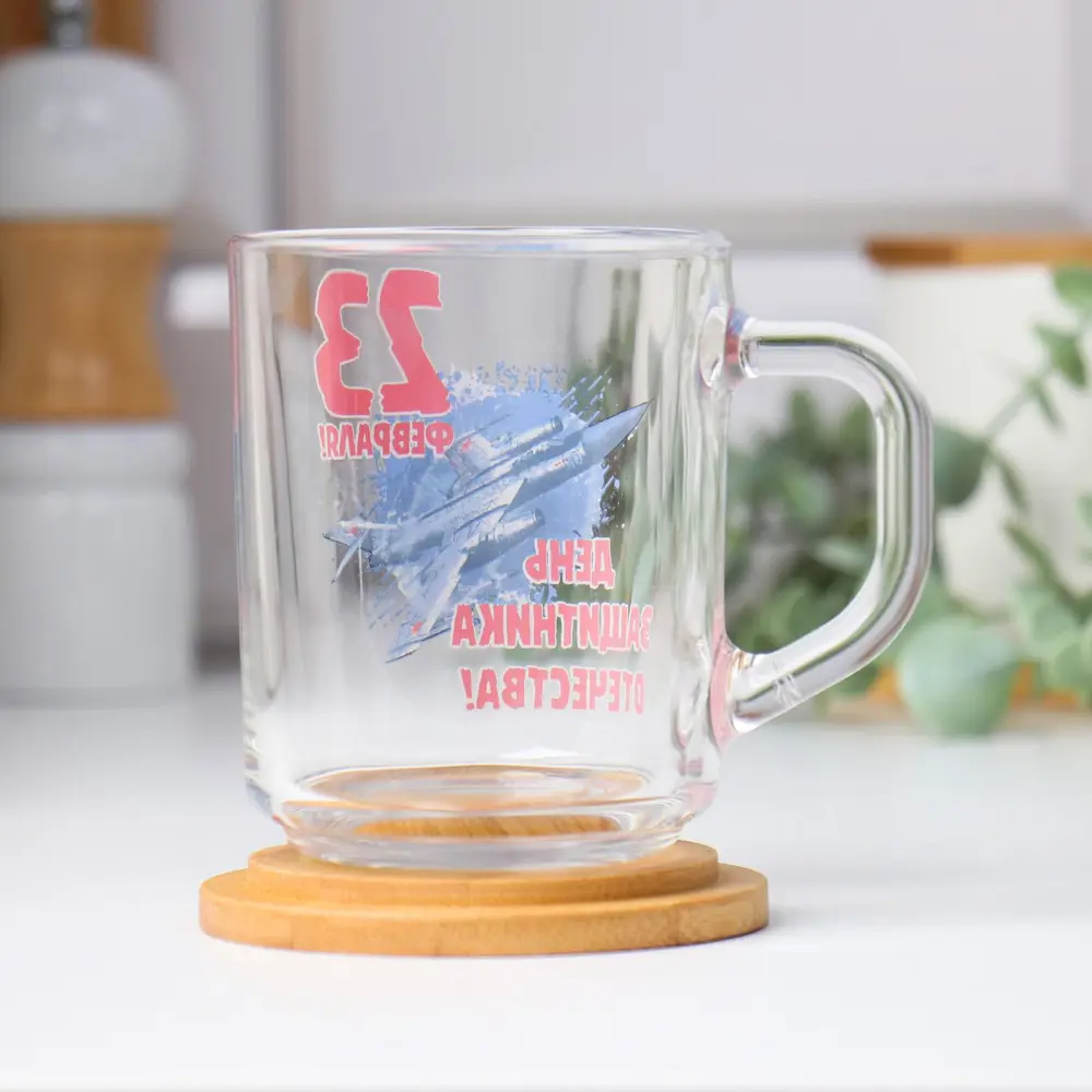 Фото 2 Кружка 220 мл Simaland стекло цвет прозрачный 4701931