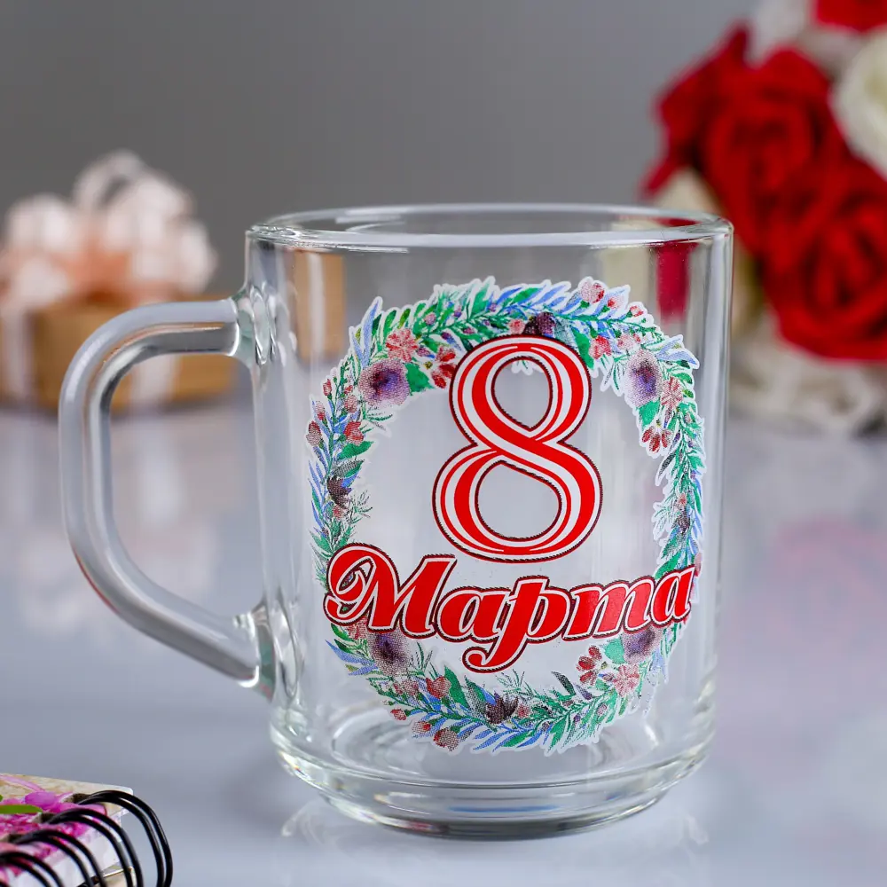 Фото Кружка 200 мл Simaland стекло цвет прозрачный 4701954