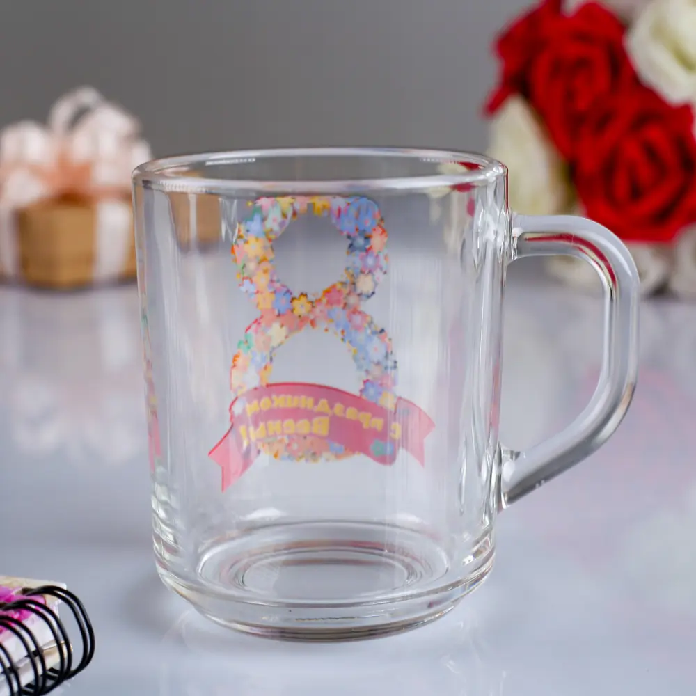 Фото 2 Кружка 200 мл Simaland стекло цвет прозрачный 4701957