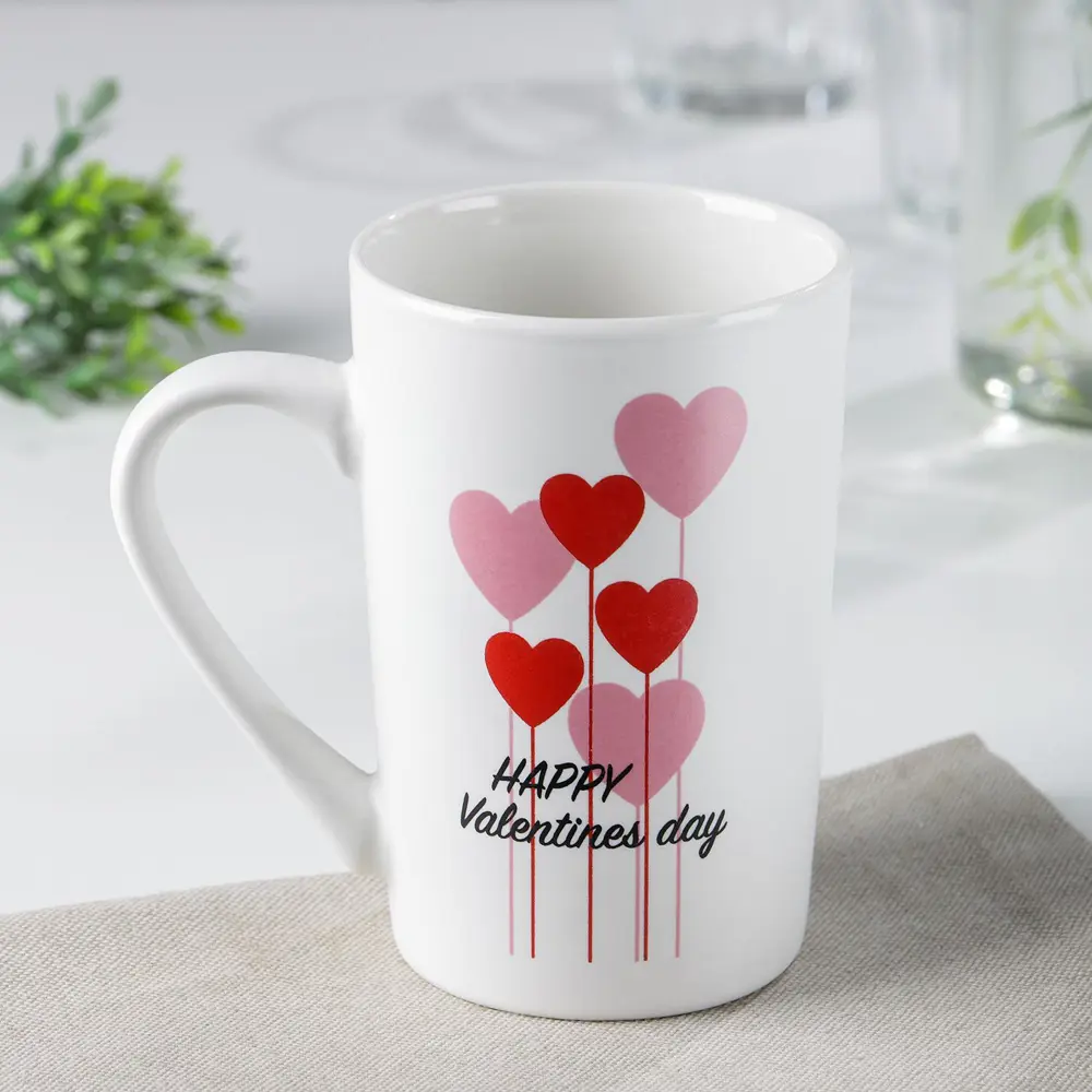 Фото Кружка 380 мл Доляна фарфор цвет белый