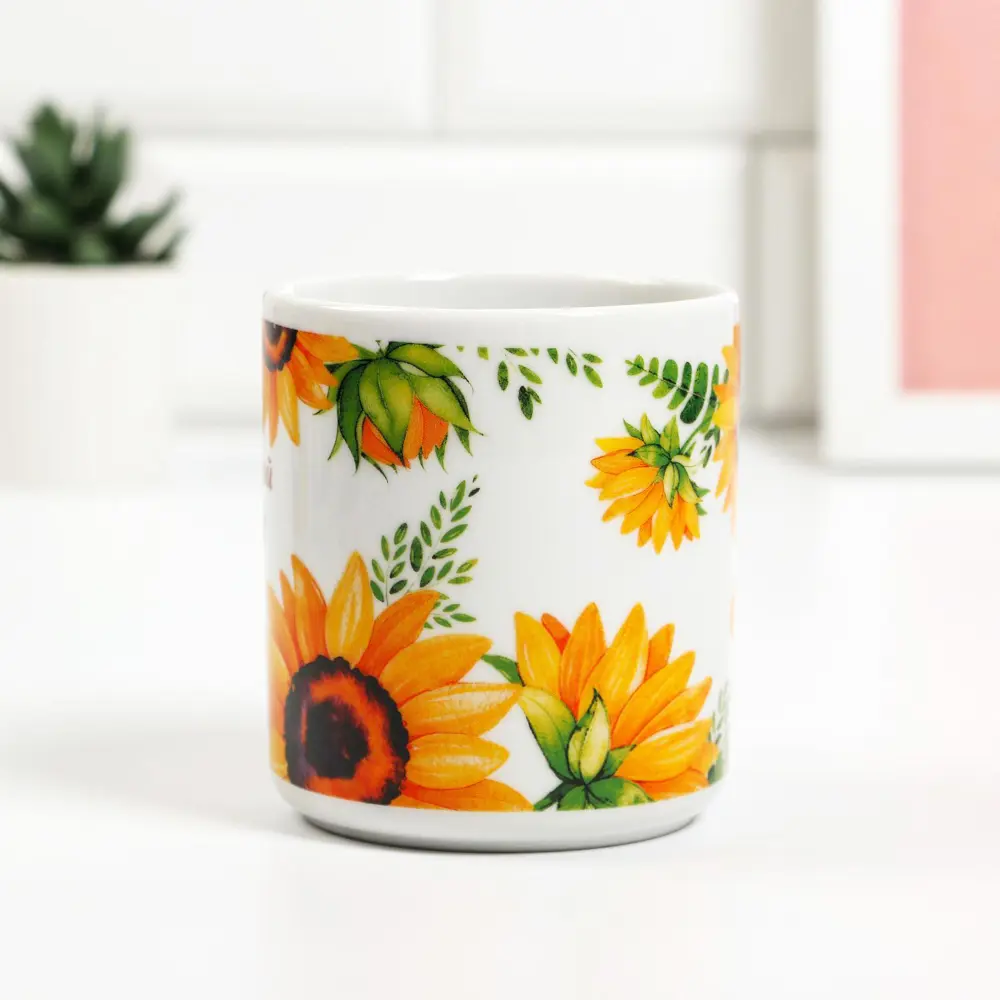 Фото 2 Кружка 350 мл Дорого внимание стекло цвет оранжевый