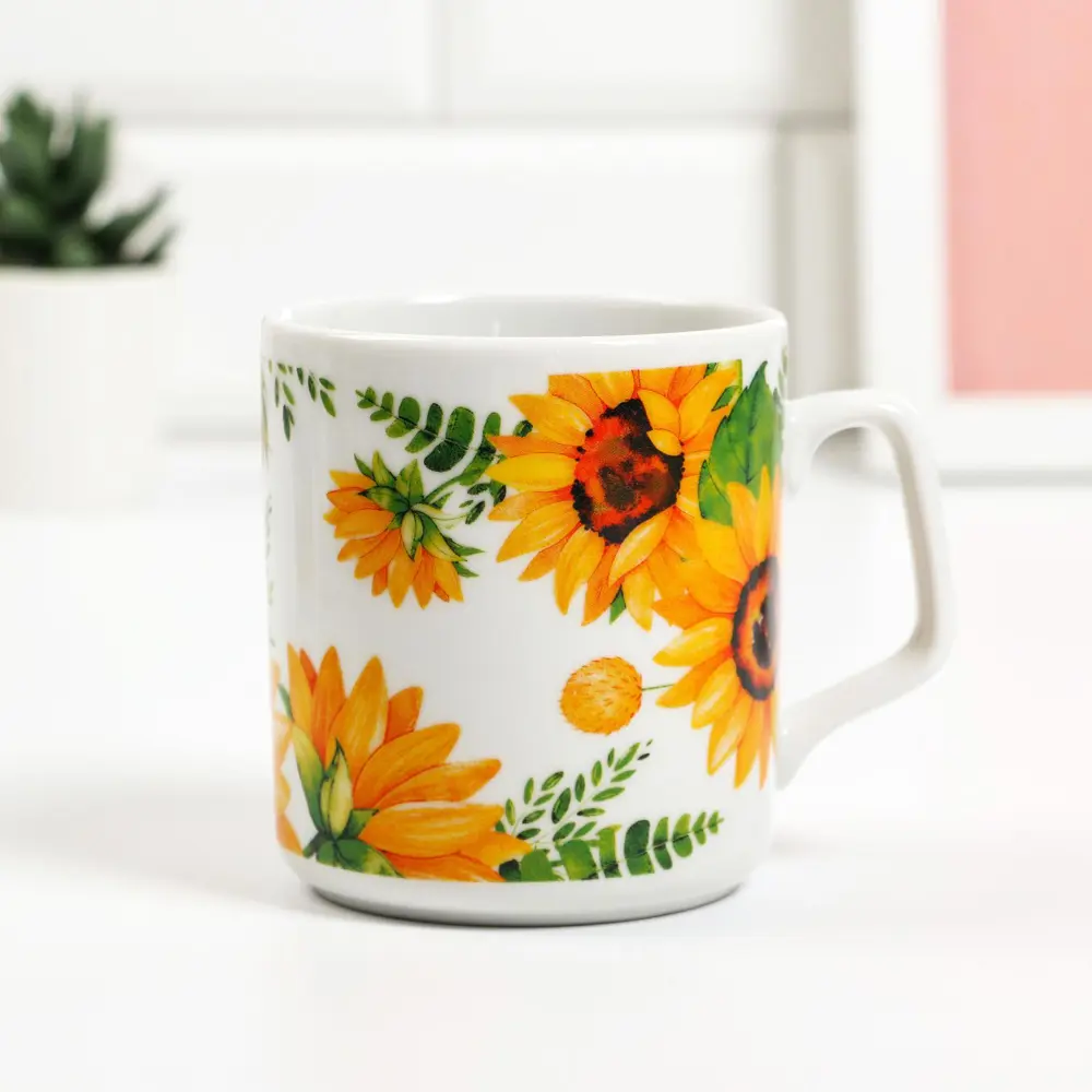 Фото 3 Кружка 350 мл Дорого внимание стекло цвет оранжевый