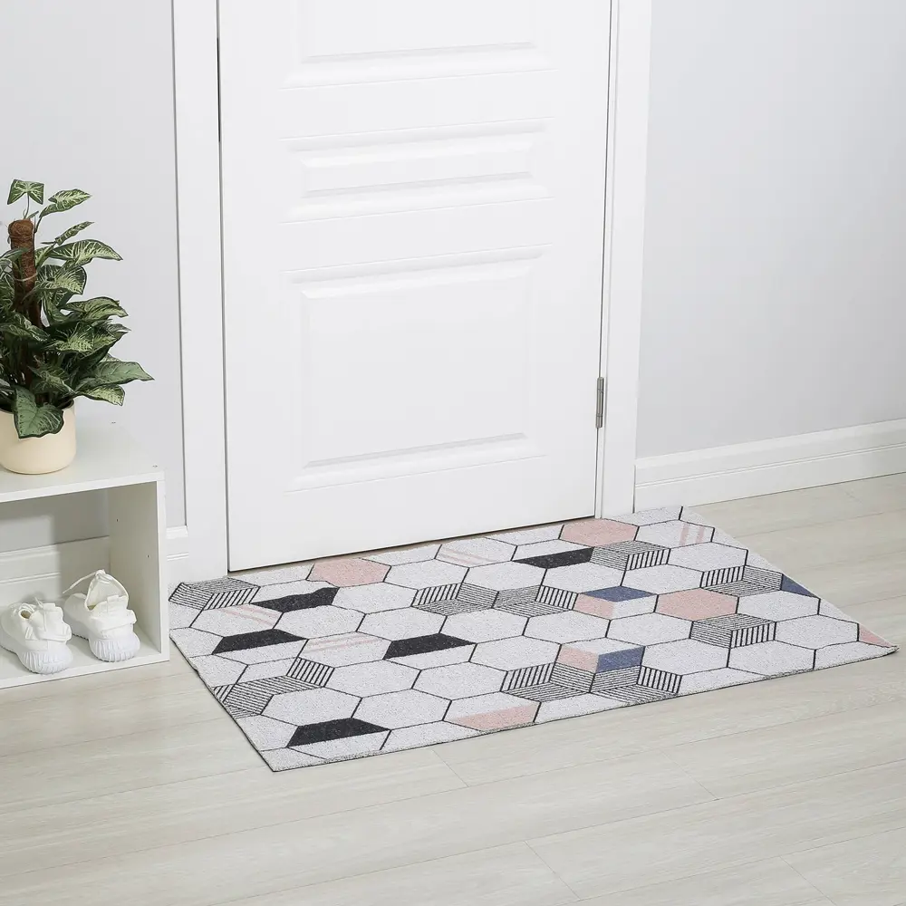 Фото Коврик придверный Доляна «Соты» 80x120 см Фото Коврик придверный Доляна «Соты» 80x120 см