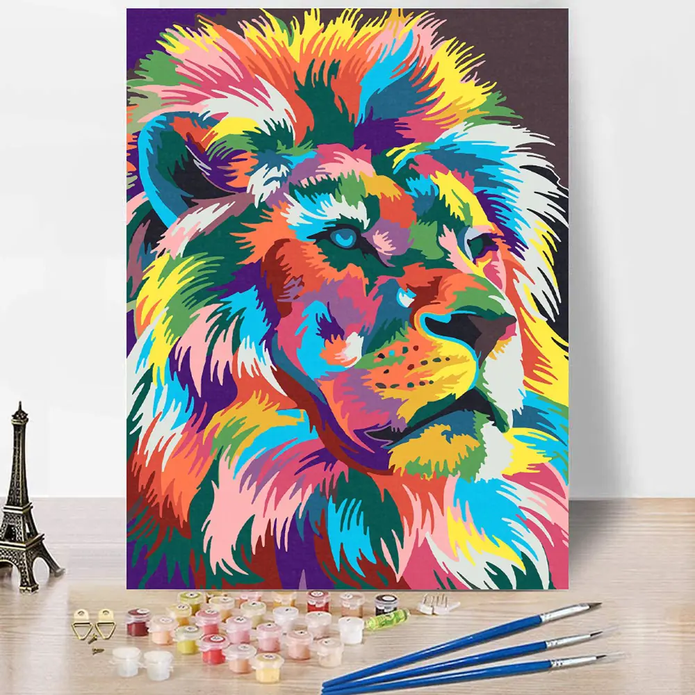 Фото 2 Картина по номерам Red panda Радужный Царь p54374 Фото 2 Картина по номерам Red panda Радужный Царь p54374