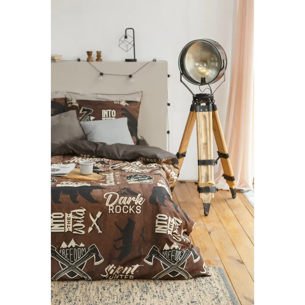 Фото 4 Комплект постельного белья Этель двуспальный Dark rock's бязь