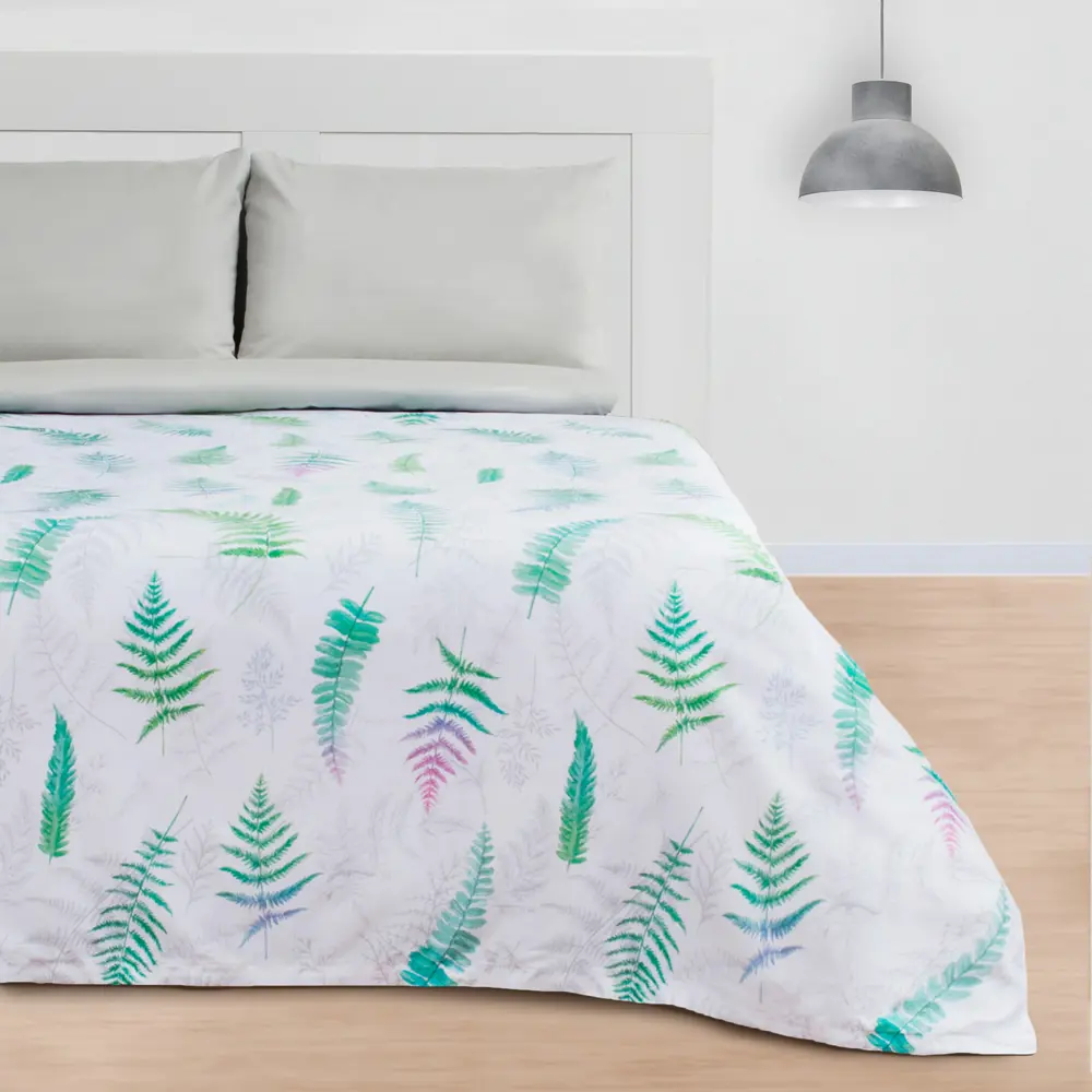 Фото Комплект постельного белья Этель евро Папоротник сатин Фото Комплект постельного белья Этель евро Папоротник сатин