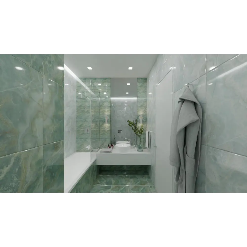 Фото 4 Плитка напольная Aquamarine Dark 41.8x41.8 см 1.75 м² цвет зеленый Фото 4 Плитка напольная Aquamarine Dark 41.8x41.8 см 1.75 м² цвет зеленый