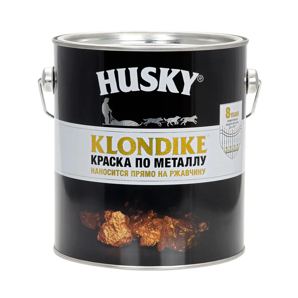 Фото 2 Краска по металлу Husky Klondike глянцевая цвет светло-желтый 2.5 л RAL 1018
