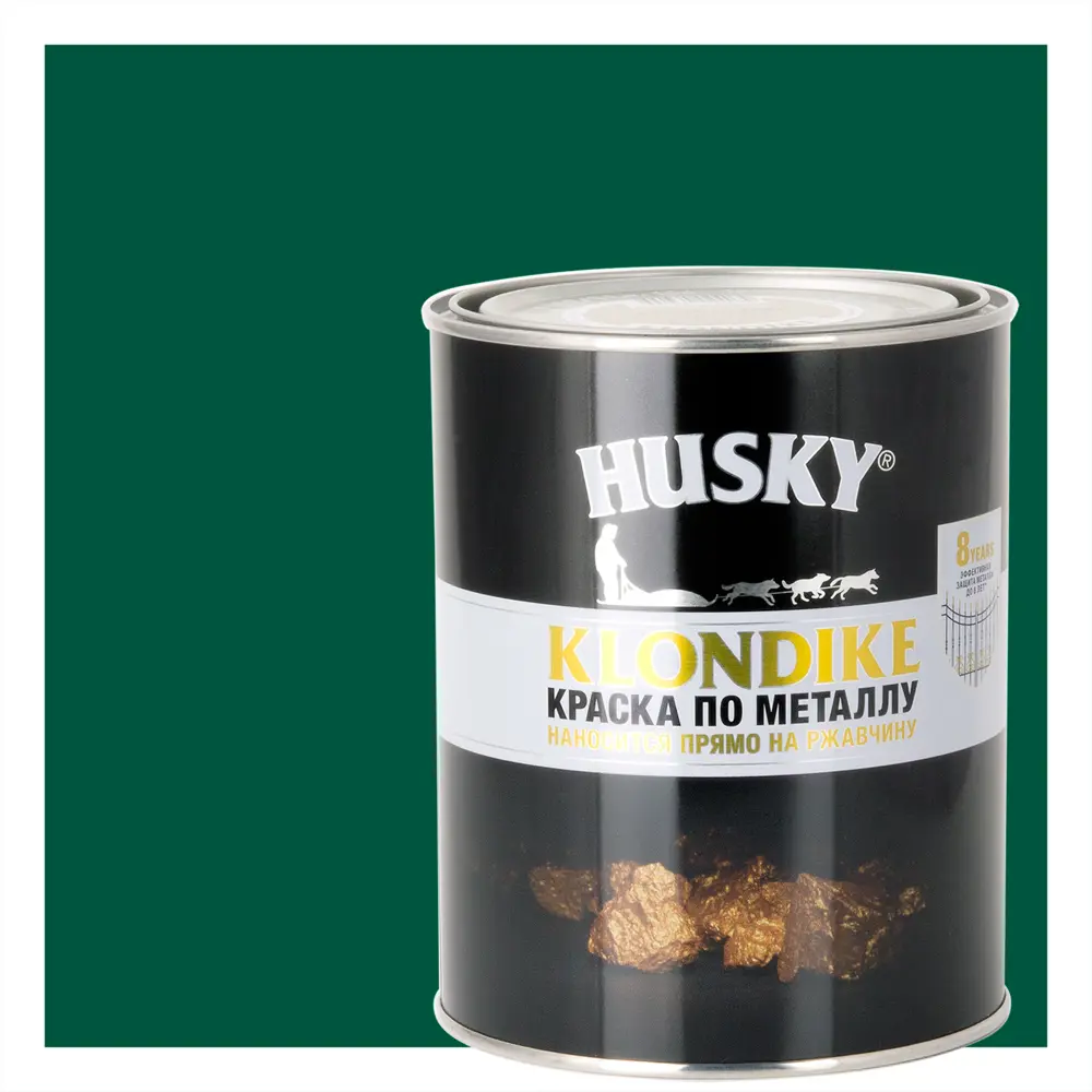 Фото Краска по металлу Husky Klondike глянцевая цвет темно-зеленый 0.9 л RAL 6005 Фото Краска по металлу Husky Klondike глянцевая цвет темно-зеленый 0.9 л RAL 6005