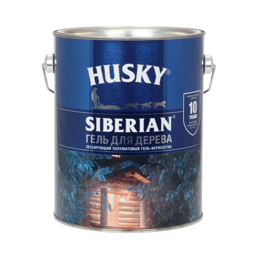 Фото 2 Гель для дерева Husky Siberian полуматовый цвет орех 2.7 л Фото 2 Гель для дерева Husky Siberian полуматовый цвет орех 2.7 л