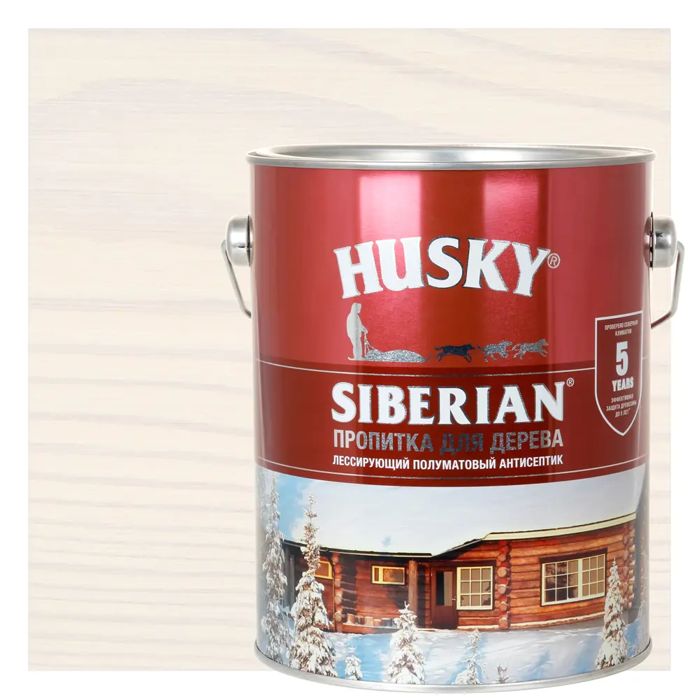 Фото Пропитка для дерева Husky Siberian полуматовая цвет белый 2.7 л Фото Пропитка для дерева Husky Siberian полуматовая цвет белый 2.7 л