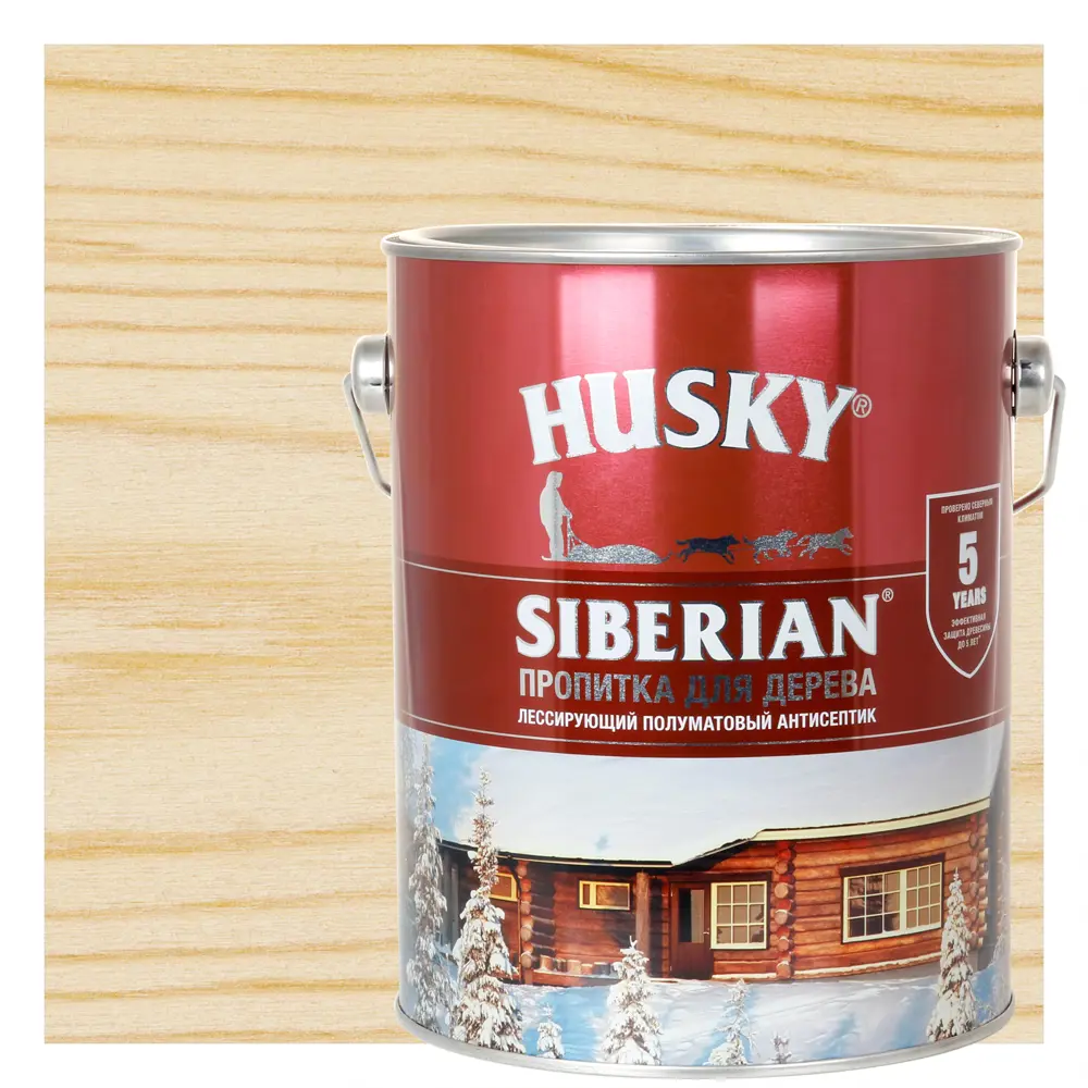 Фото Пропитка для дерева Husky Siberian полуматовая цвет бесцветный 2.7 л Фото Пропитка для дерева Husky Siberian полуматовая цвет бесцветный 2.7 л