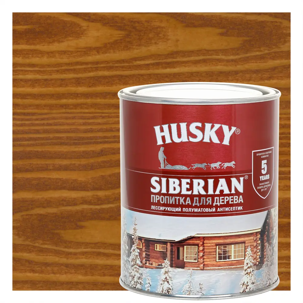 Фото Пропитка для дерева Husky Siberian полуматовая цвет тиковое дерево 0.9 л Фото Пропитка для дерева Husky Siberian полуматовая цвет тиковое дерево 0.9 л