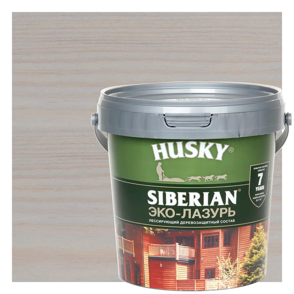 Фото Эко-лазурь Husky Siberian полуматовая цвет антик 0.9 л Фото Эко-лазурь Husky Siberian полуматовая цвет антик 0.9 л