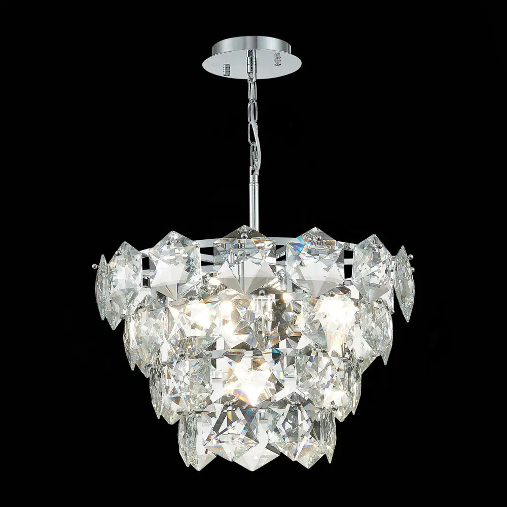 Фото 9 Люстра подвесная хрустальная St Luce SL1631.103.06 Viterbo 6 ламп 12 м² цвет серебряный Фото 9 Люстра подвесная хрустальная St Luce SL1631.103.06 Viterbo 6 ламп 12 м² цвет серебряный