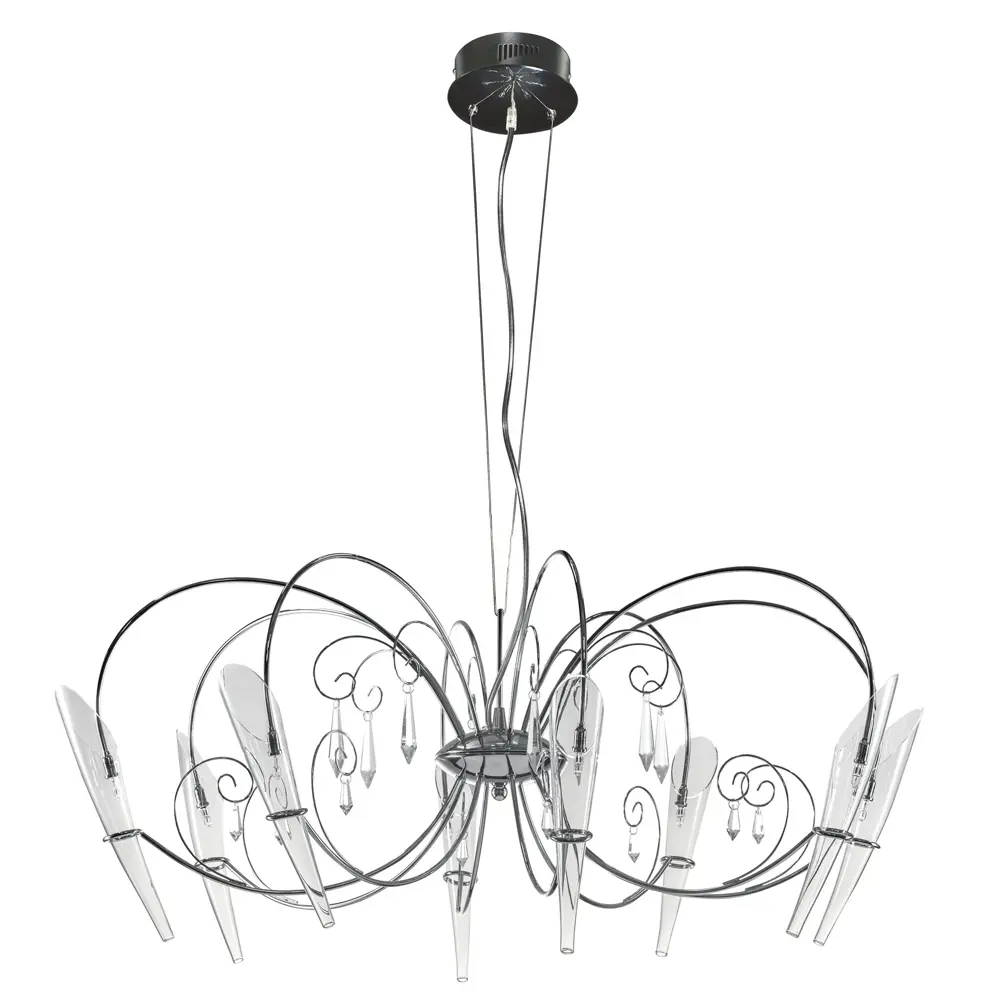 Фото Люстра подвесная LIGHTSTAR Scarabeo 755084 8 ламп 8 м² цвет хром Фото Люстра подвесная LIGHTSTAR Scarabeo 755084 8 ламп 8 м² цвет хром