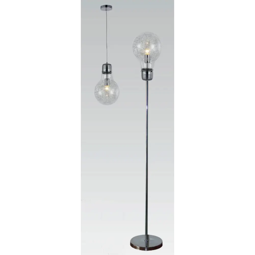 Фото 2 Светильник подвесной ZUMALINE RLD93024-1A Bulb 1 лампа цвет хром Фото 2 Светильник подвесной ZUMALINE RLD93024-1A Bulb 1 лампа цвет хром