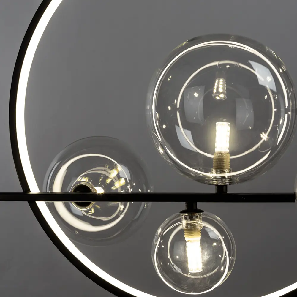Фото 3 Люстра потолочная светодиодная ARTE LAMP A7790SP-75BK нейтральный белый свет цвет черный Фото 3 Люстра потолочная светодиодная ARTE LAMP A7790SP-75BK нейтральный белый свет цвет черный