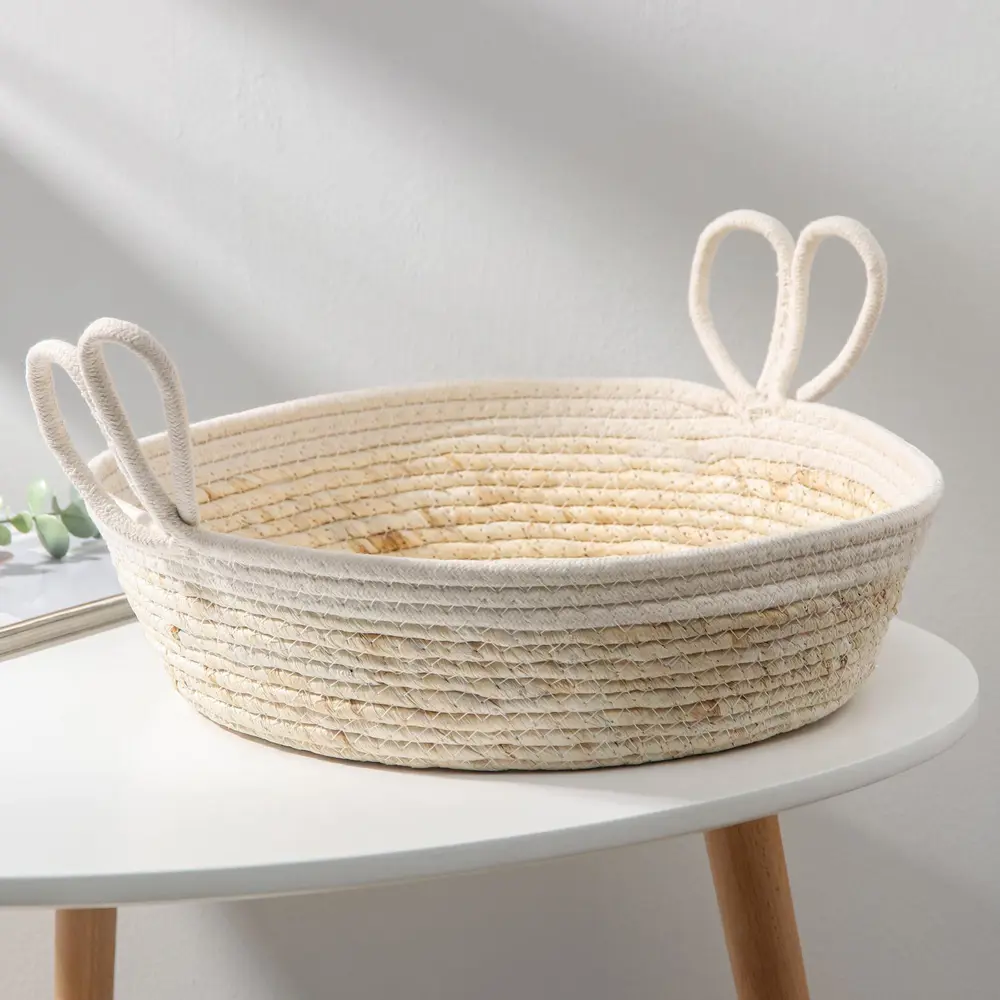 Фото Корзина Доляна Рони 35x17x35 см солома цвет бежевый 5438313