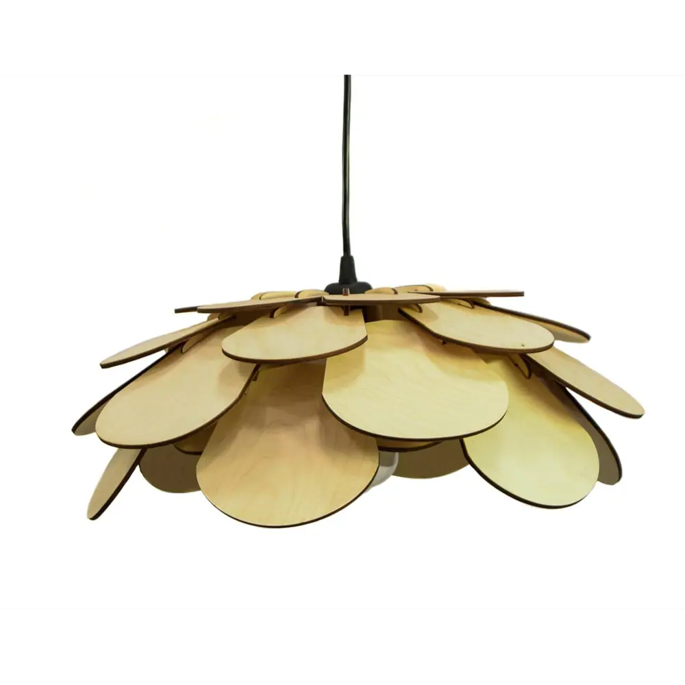 Фото Светильник подвесной деревянный Мелодия Света Рея WL-009-1-560-P-BG Грейт-лофт 1 лампа 6 м² цвет бежевый