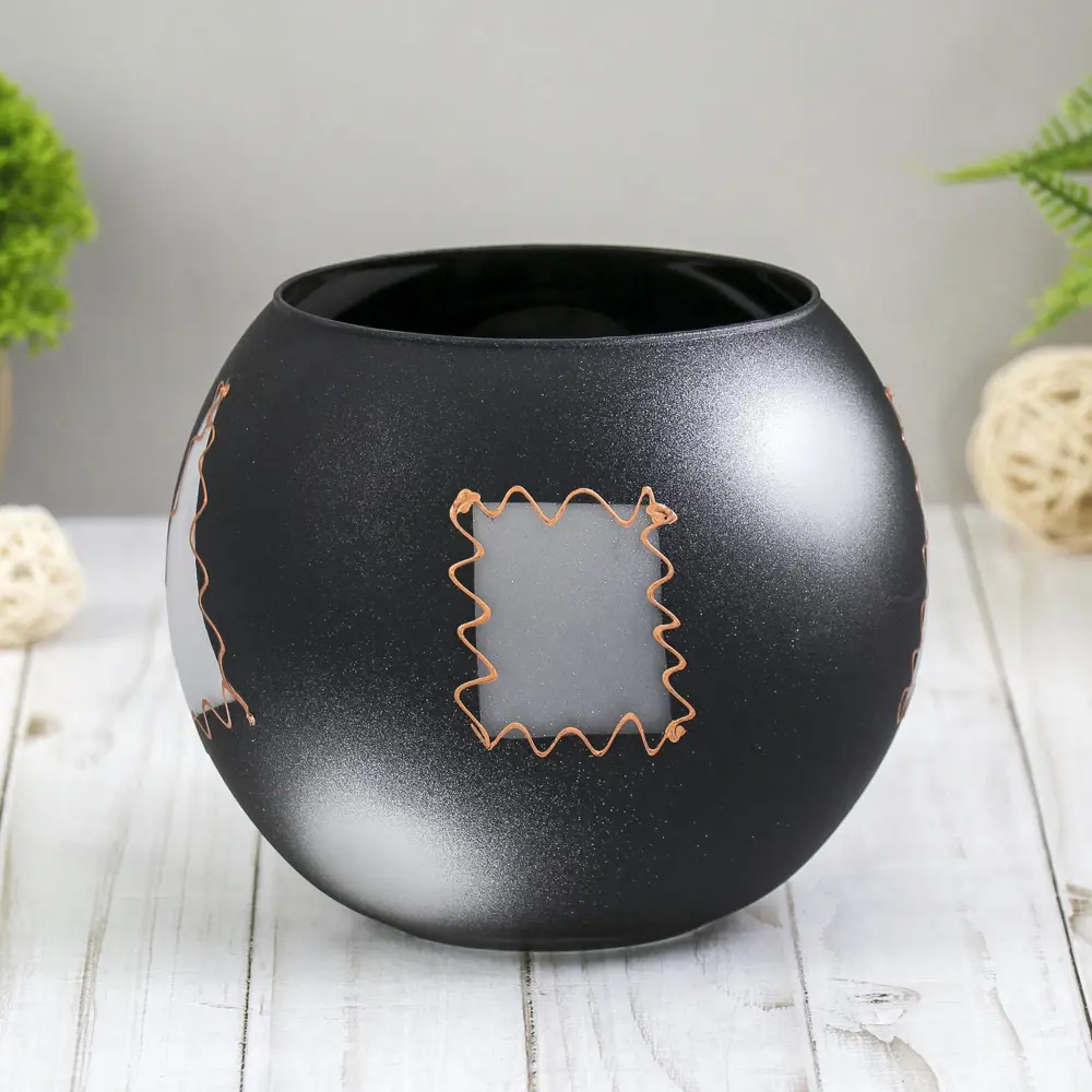 Фото 2 Ваза Evis "Моруа" шаровая 2 л, 13 см стекло Фото 2 Ваза Evis "Моруа" шаровая 2 л, 13 см стекло