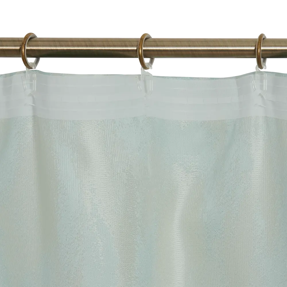 Фото 4 Штора на ленте «Песок» 160x260 см полиэстер абстракция цвет зелёный/бирюзовый