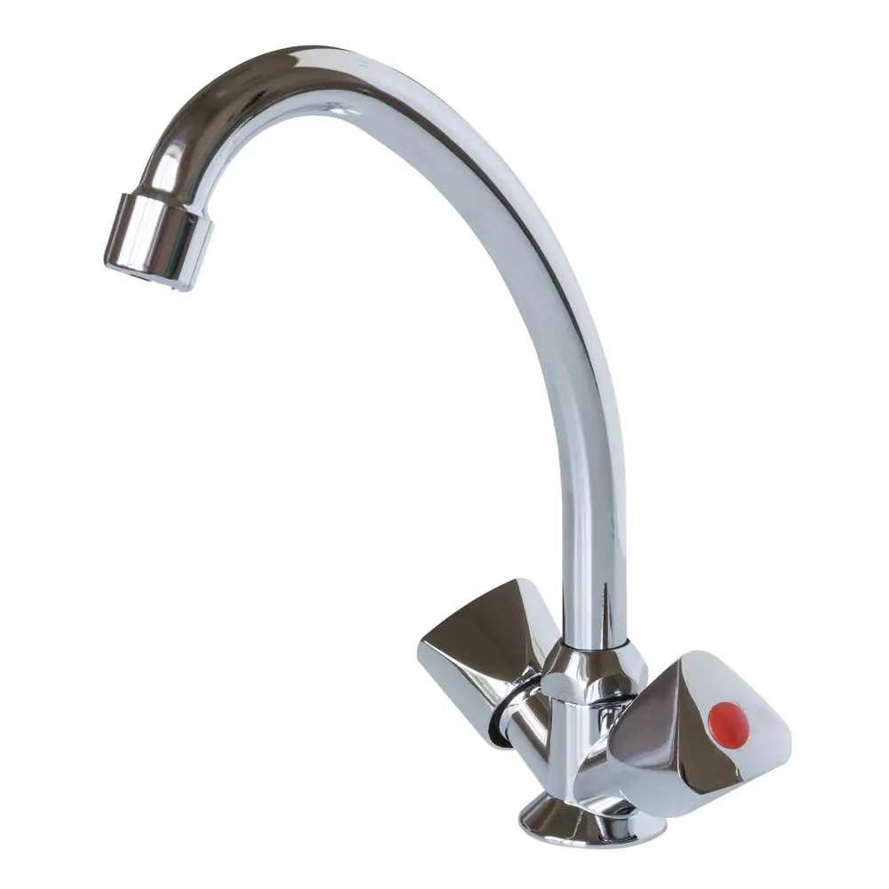 Фото 3 Смеситель для кухни двухвентильный Frap F4011 латунь цвет сталь Фото 3 Смеситель для кухни двухвентильный Frap F4011 латунь цвет сталь