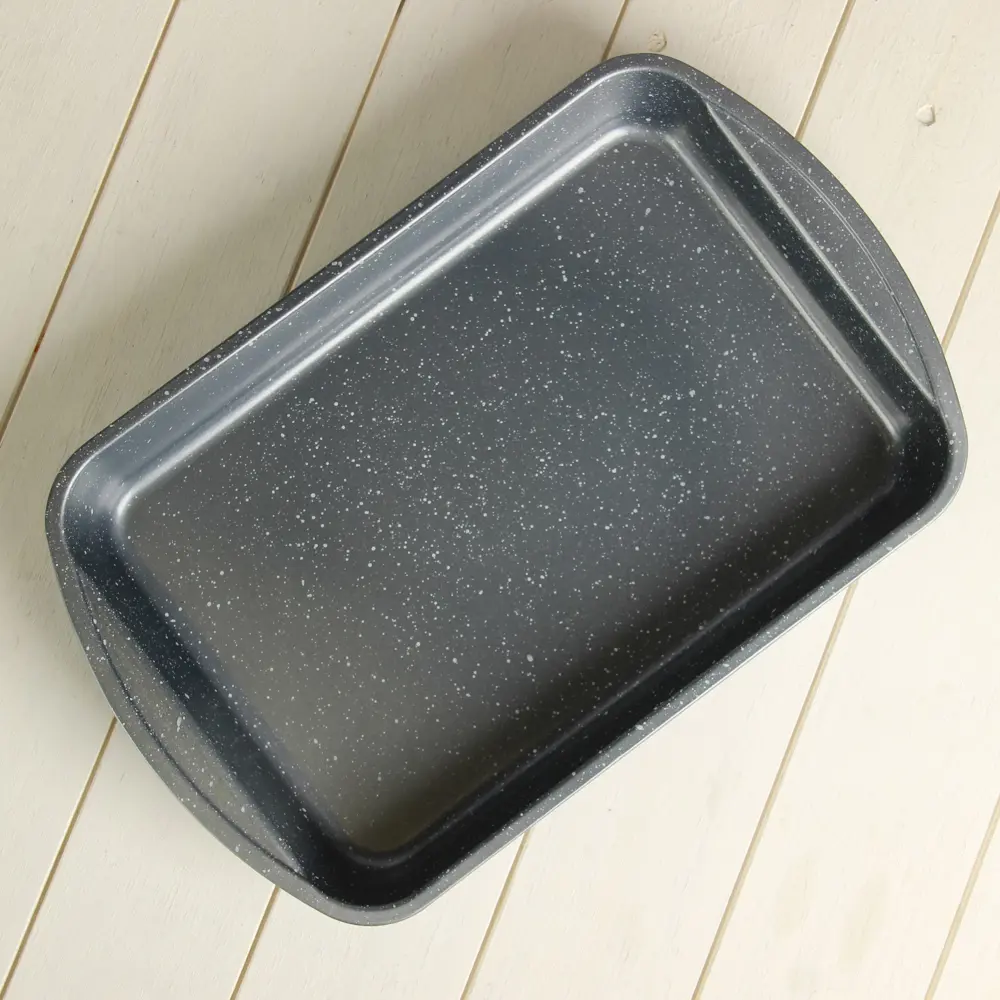 Фото 5 Форма для выпечки Доляна «Прямоугольник Гранит» 38.5×24.5 см антипригарное покрытие