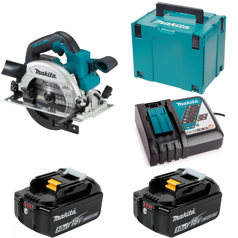 Фото Пила дисковая аккумуляторная Makita LXT DHS660RTE, 18 В Li-Ion 2х5 Ач, 165 мм Фото Пила дисковая аккумуляторная Makita LXT DHS660RTE, 18 В Li-Ion 2х5 Ач, 165 мм