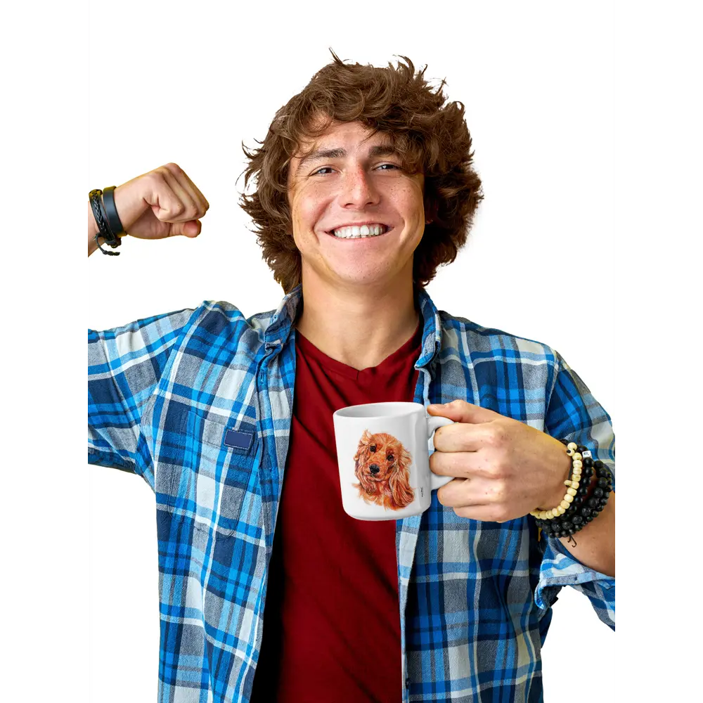 Фото 3 Кружка 420 мл Priority Спаниэль фарфор цвет разноцветный