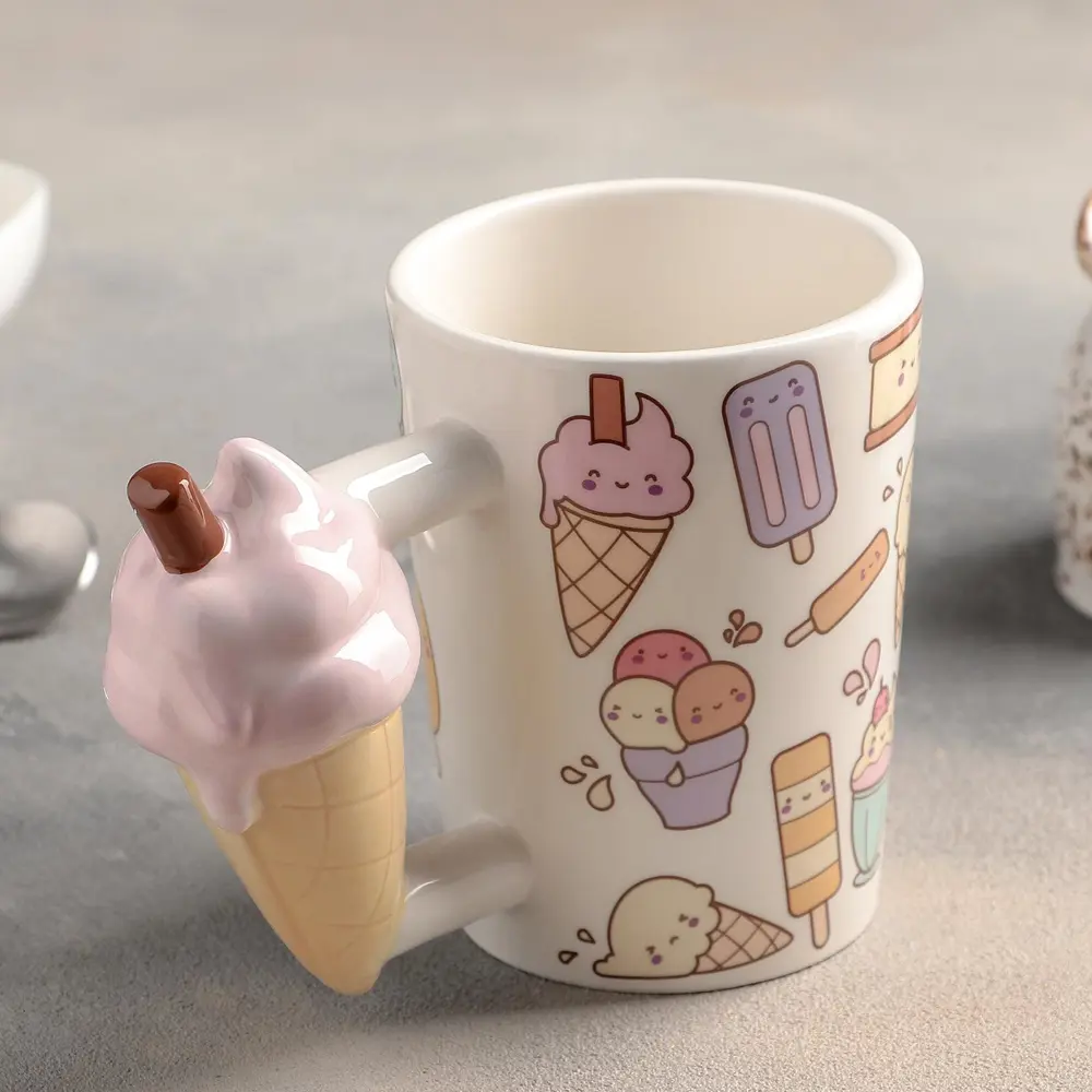 Фото 2 Кружка Simaland «Весёлые сладости» 400 мл цвет белый