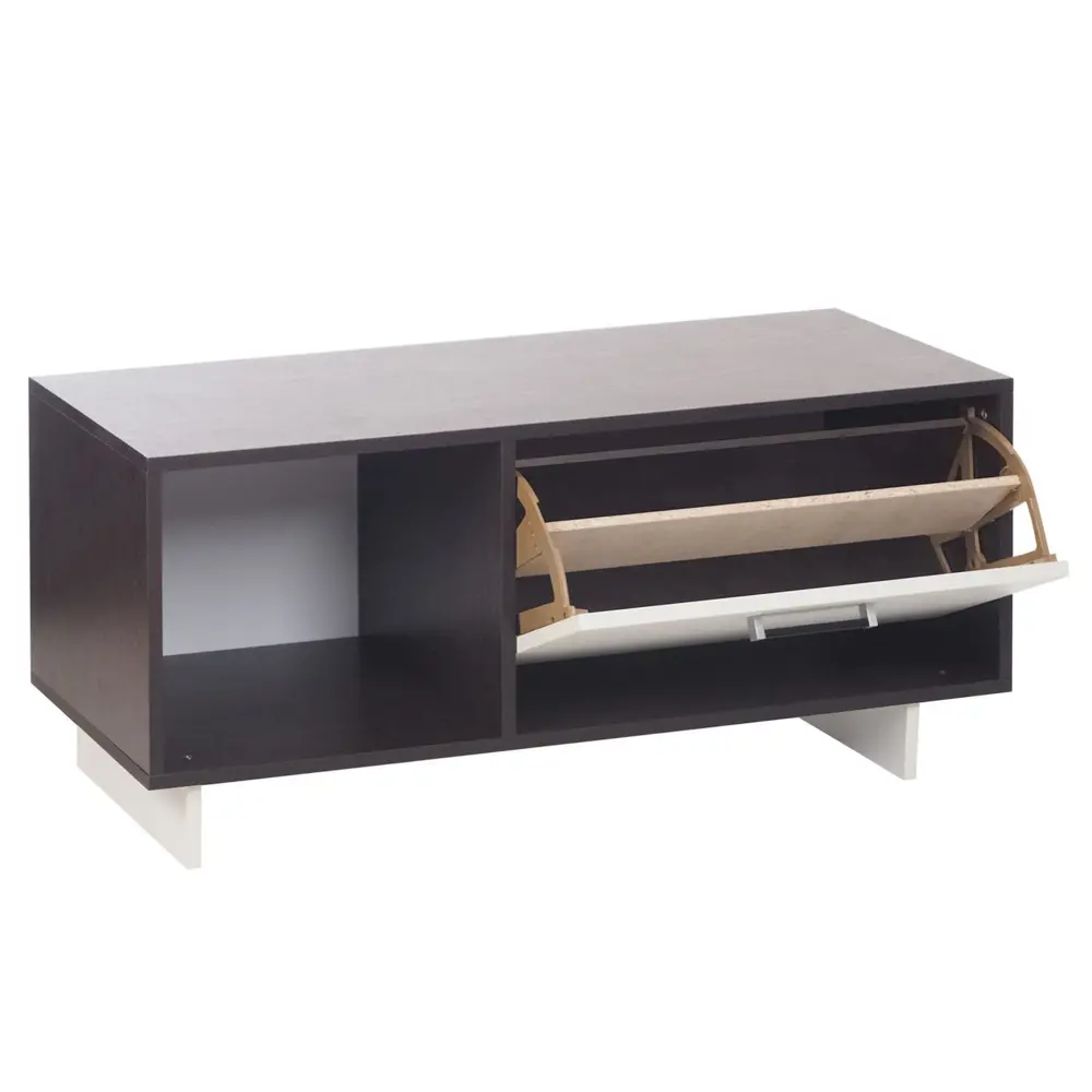 Фото 2 Тумба с выдвижными ящиками Клик Мебель 405x45x50 см ЛДСП цвет венге/белый Фото 2 Тумба с выдвижными ящиками Клик Мебель 405x45x50 см ЛДСП цвет венге/белый