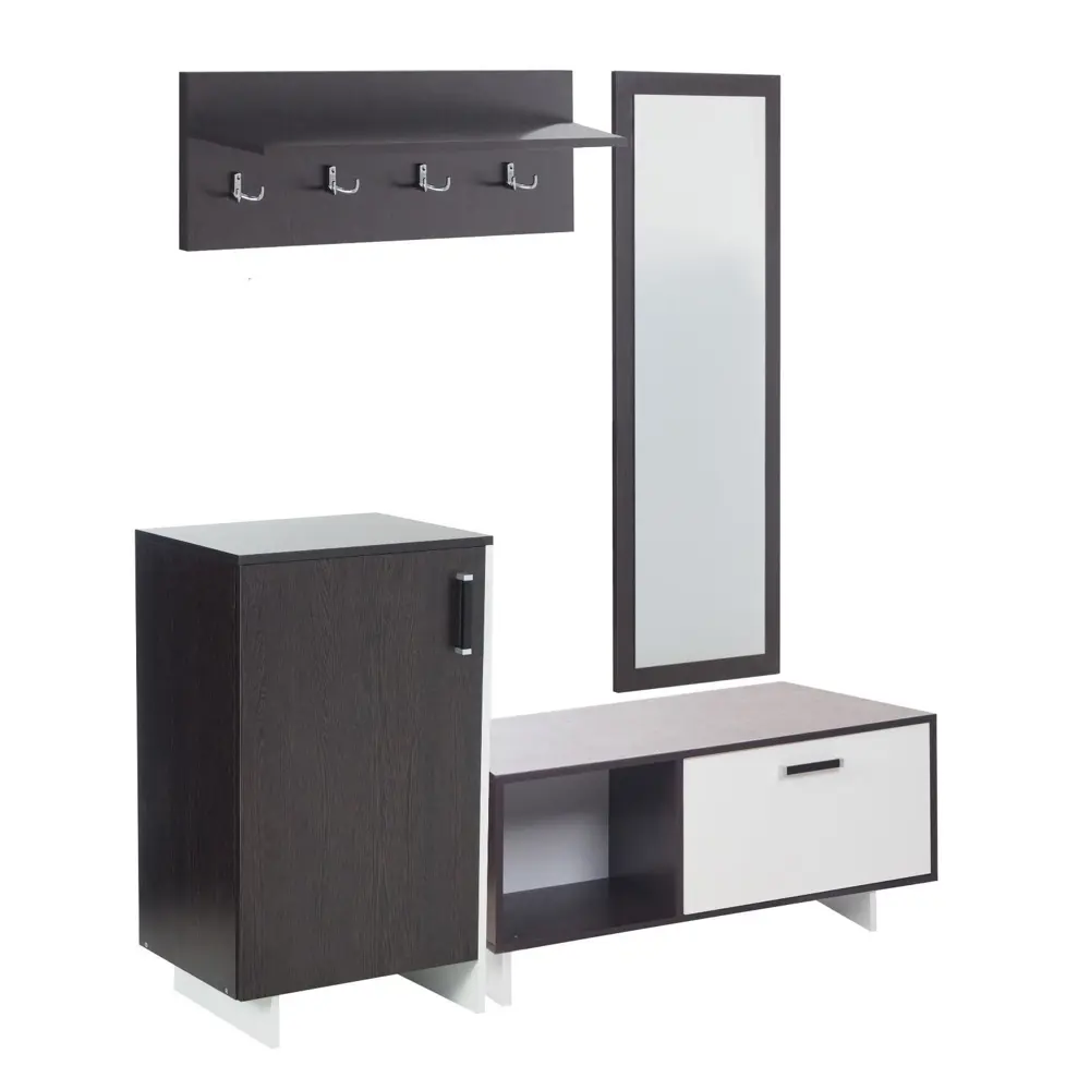 Фото 6 Тумба с выдвижными ящиками Клик Мебель 405x45x50 см ЛДСП цвет венге/белый Фото 6 Тумба с выдвижными ящиками Клик Мебель 405x45x50 см ЛДСП цвет венге/белый