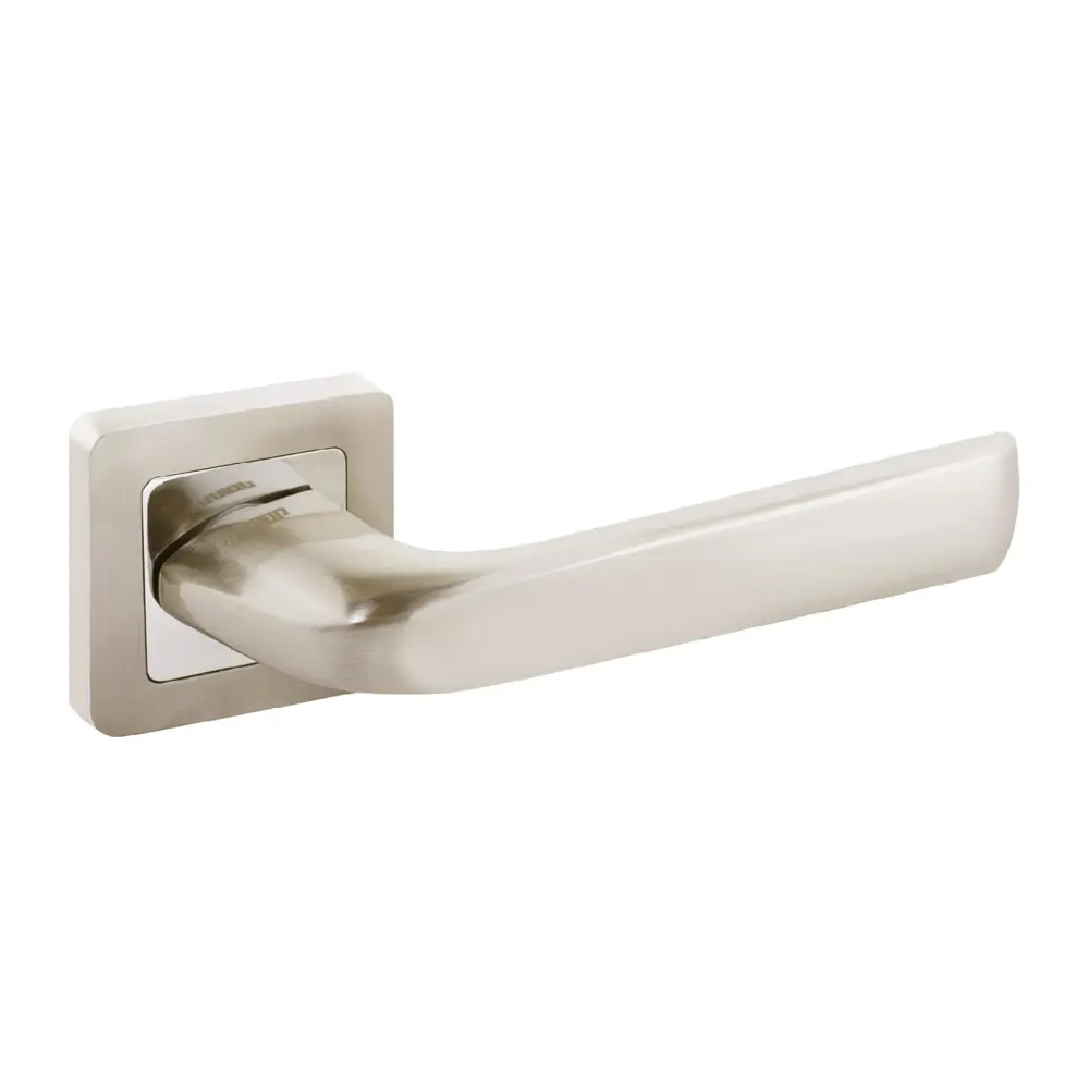 Фото Ручки дверные на розетке Аллюр ОДРИ SN 2480, цвет матовый никель