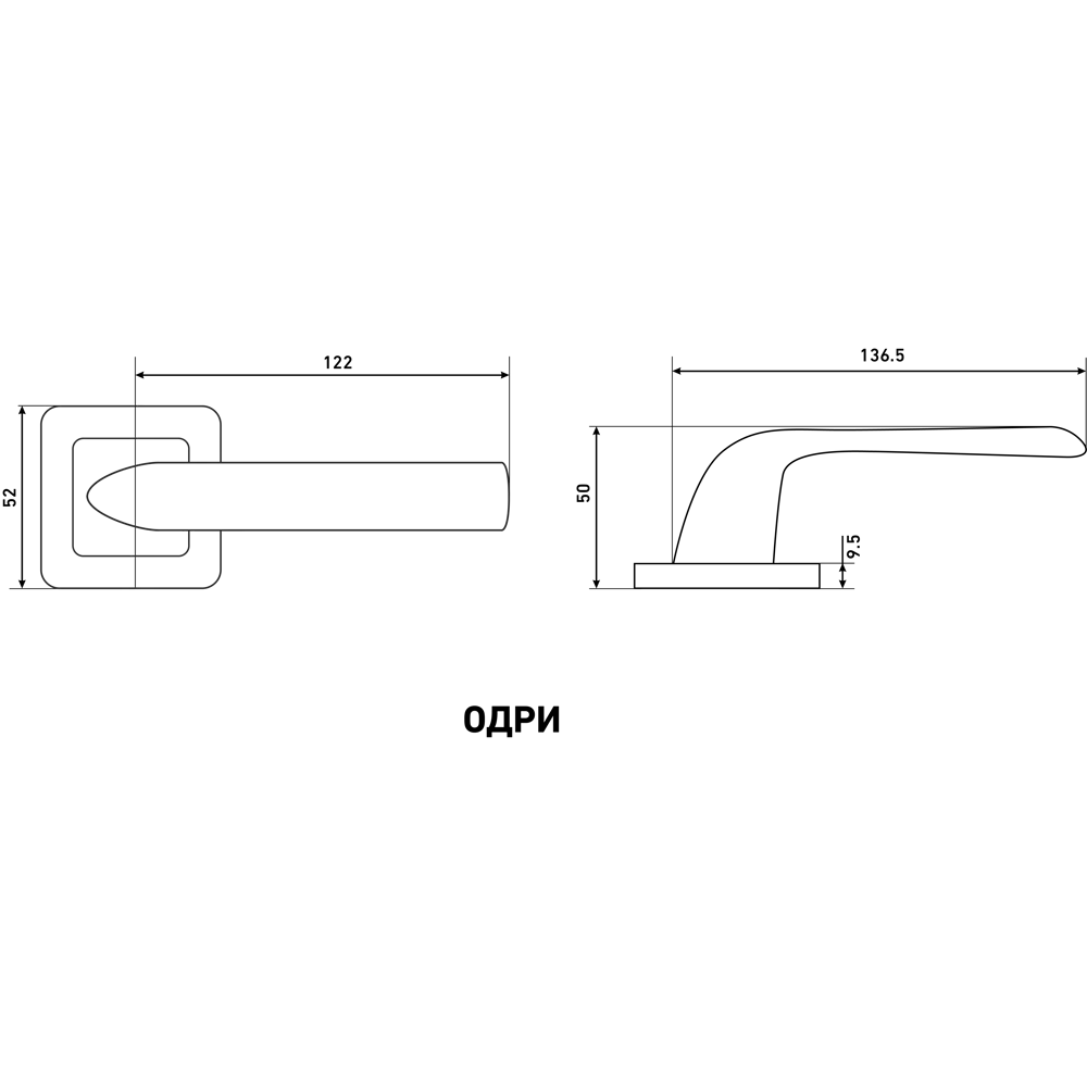 Фото 2 Ручки дверные на розетке Аллюр ОДРИ MBN 2440, цвет графит